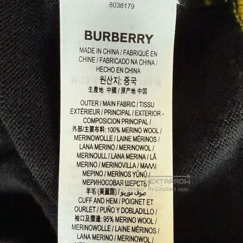 Burberry Burberry Black Wool Cardigan with Striped Trim. Size M / US 6-8 / IT 42-44 - 3 Thumbnail