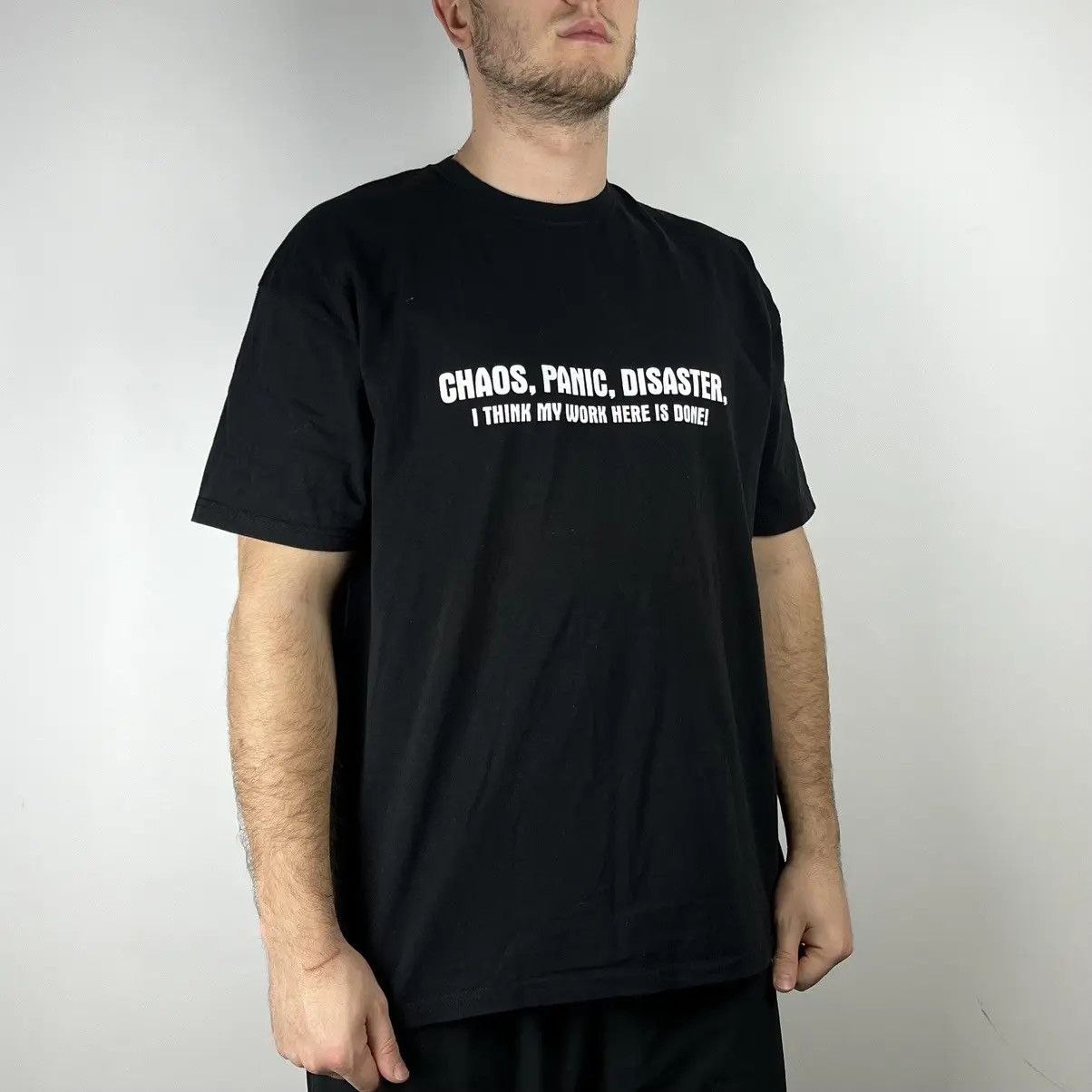 Band Tees Chaos panic disaster Tshirt humor band tee size XXLARGE Size US XXL / EU 58 / 5 - 1 Thumbnail