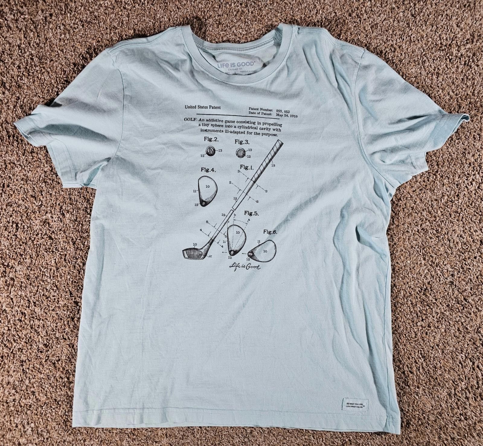 Life is Good Life Is Good L Golf Tshirt Do What You Love Love What You Do Size US L / EU 52-54 / 3 - 1 Thumbnail