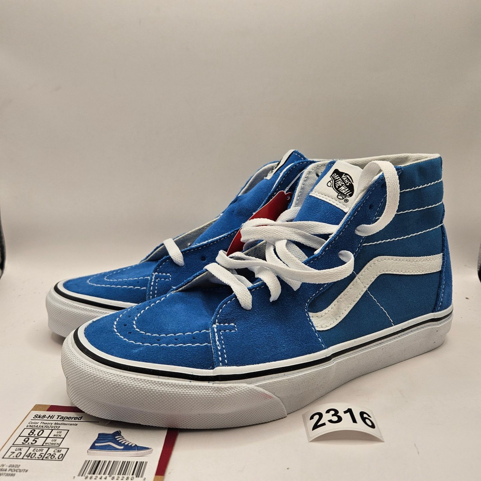 Vans VANS MEN'S 8 SK8 HI TAPERED THEORY MEDITERRANIA BLUE NWOB Size US 8 / EU 41 - 1 Thumbnail