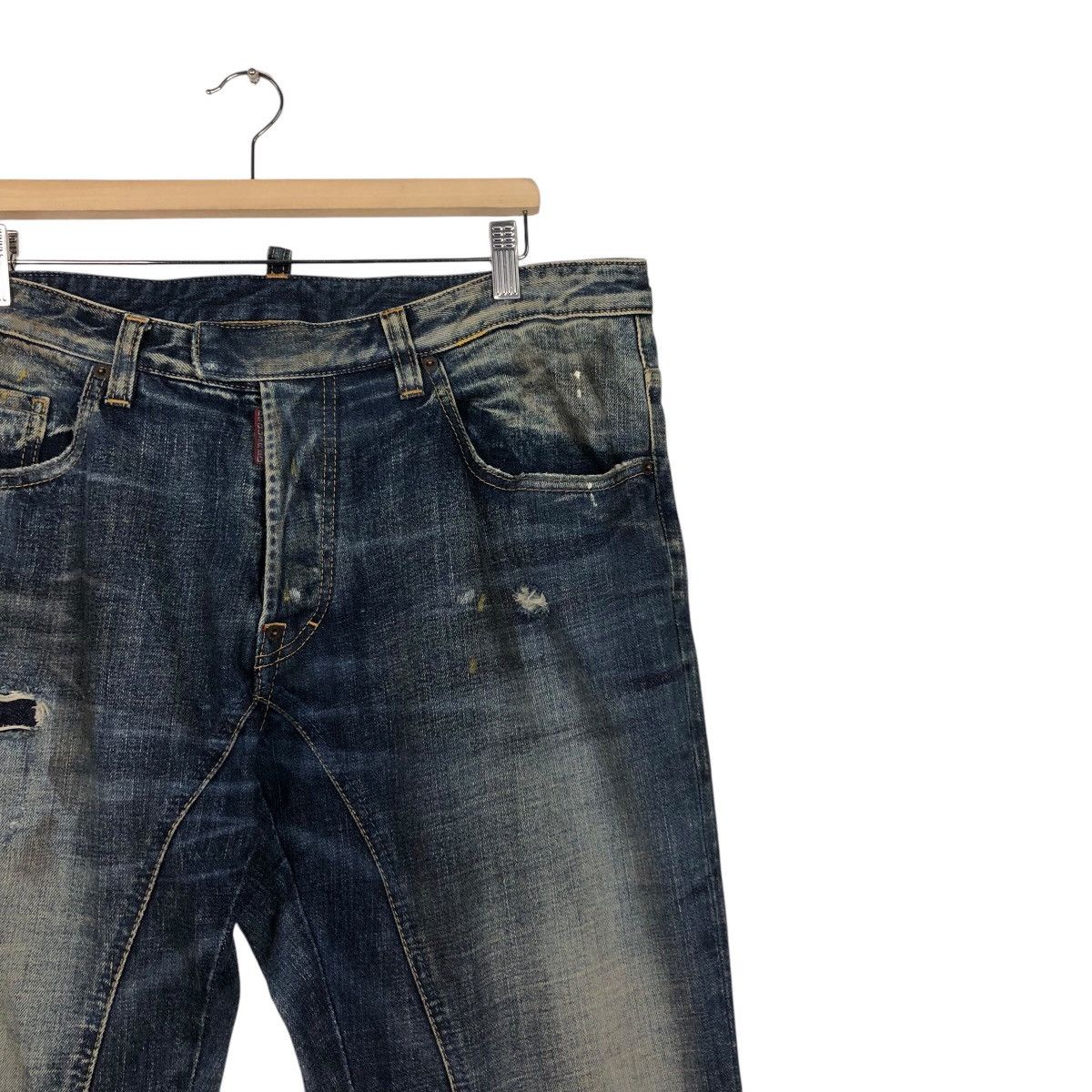 Dsquared2 📌Vintage Patchwork Denim Jeans Dsquared2 Made in Italy Size US 38 / EU 54 - 7 Thumbnail