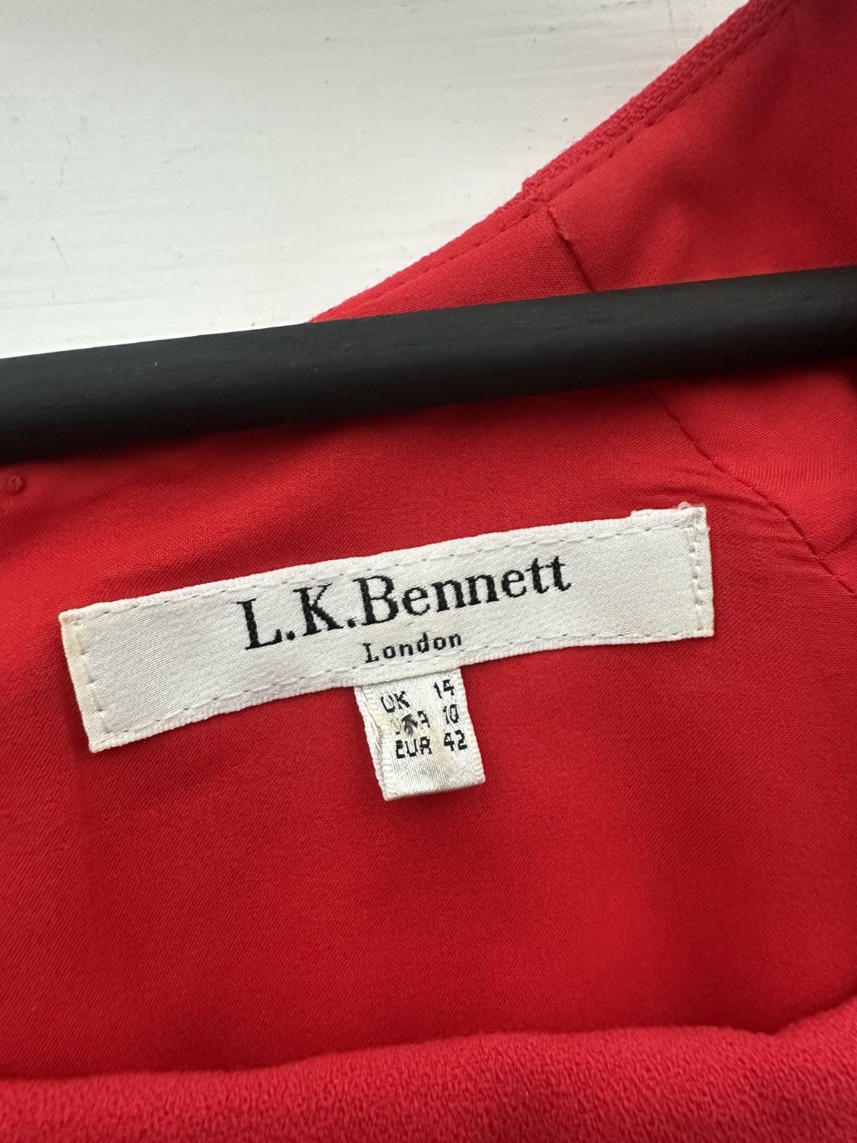 LK Bennett Classy red dress for ladies Size L / US 10 / IT 46 - 3 Thumbnail