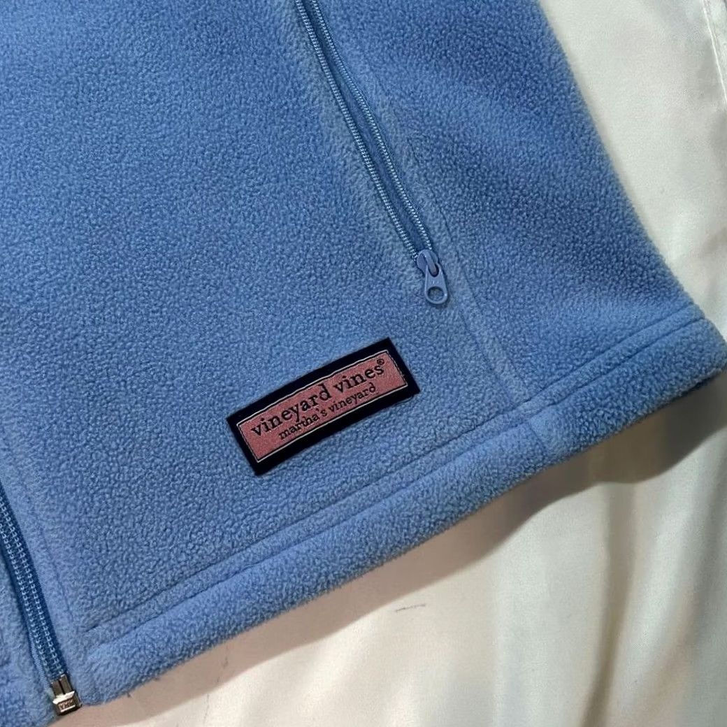 Vineyard Vines Vineyard Vines Vest Fleece Zip-Up Light Blue Womens Med Size M / US 6-8 / IT 42-44 - 4 Thumbnail