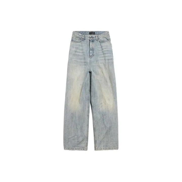 Balenciaga Balenciaga Women's Distressed Straight Leg Jeans 0079 Size 23" - 1 Thumbnail