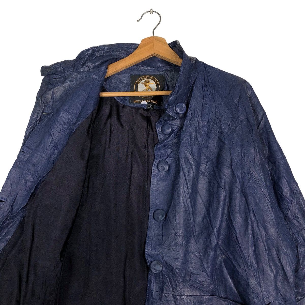 Vintage 🔥Vtg Leather Long Jacket West Second Vancouver B.C USA Size US M / EU 48-50 / 2 - 10 Thumbnail