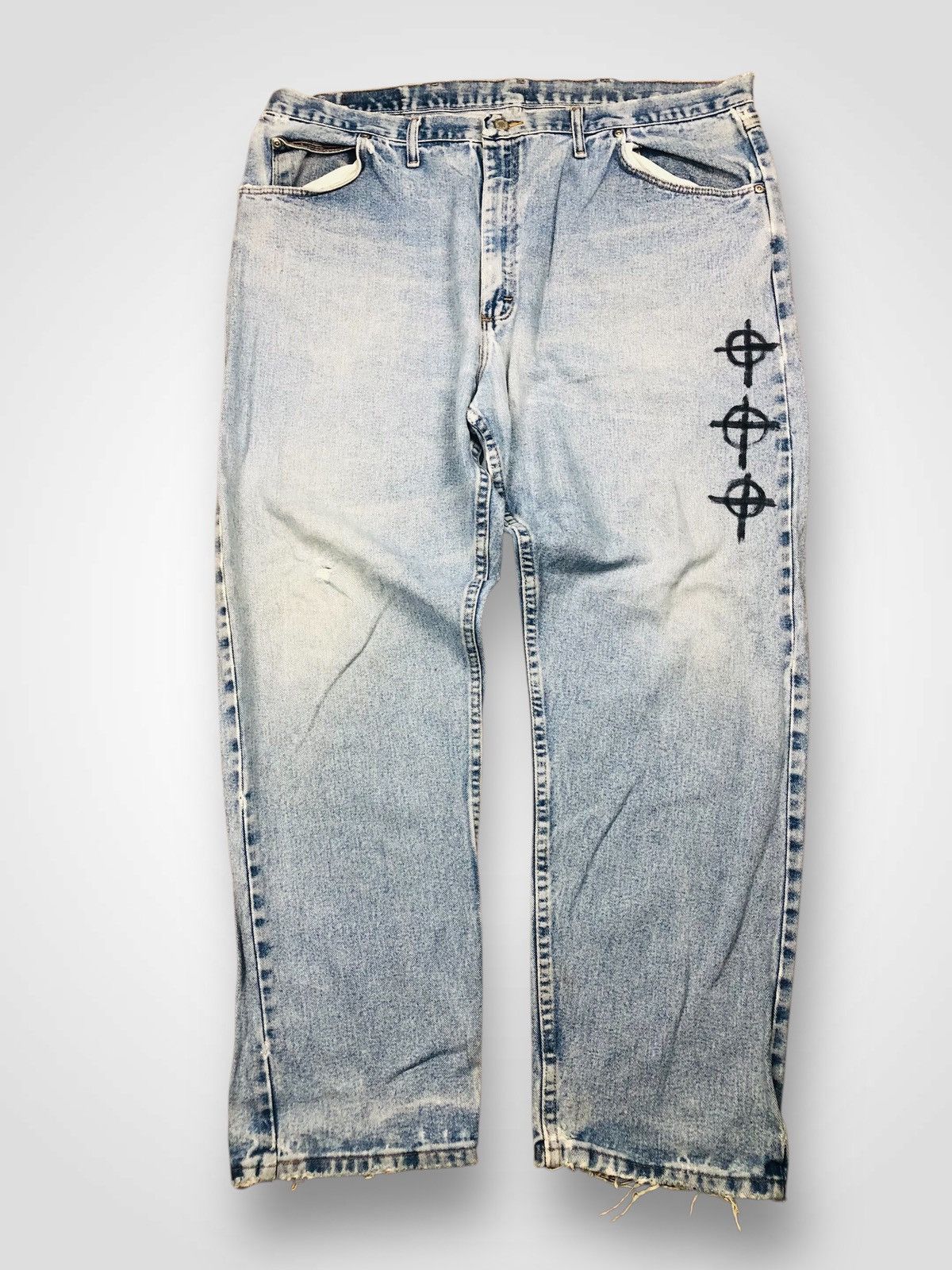 Wrangler Wrangler Jeans Light Wash Custom Art Denim (40) Size US 42 / EU 58 - 1 Thumbnail