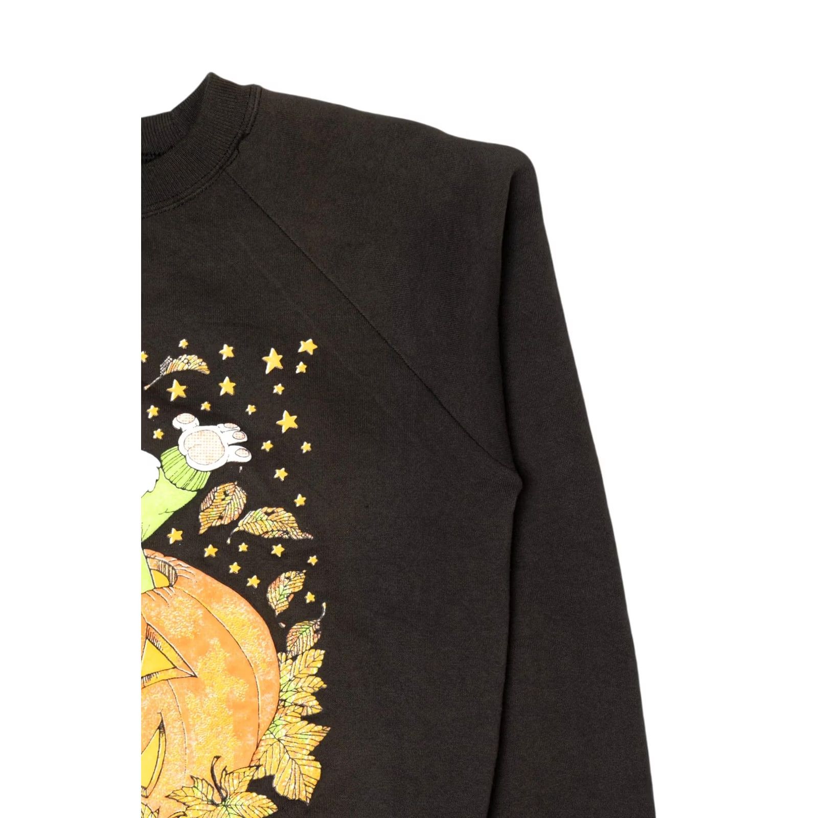 Hanes VINTAGE Hanes Cat In Jack O Lantern Halloween Raglan Sweatshirt Black 1990s Medium Womens Men Girls Boys Size US M / EU 48-50 / 2 - 7 Thumbnail