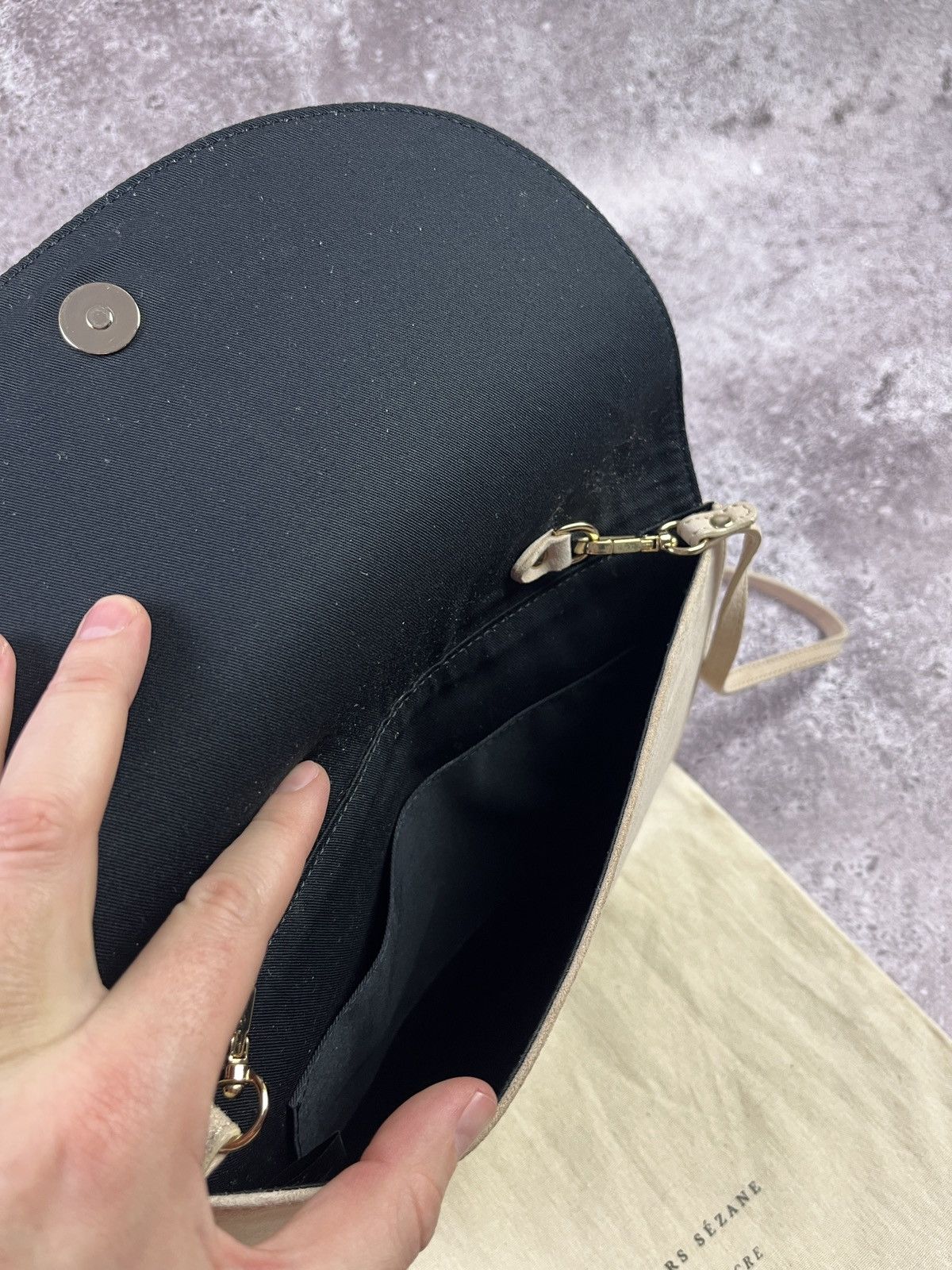 Sezane Sézane Farrow Leather Hand/Shoulder Bag Size ONE SIZE - 10 Thumbnail