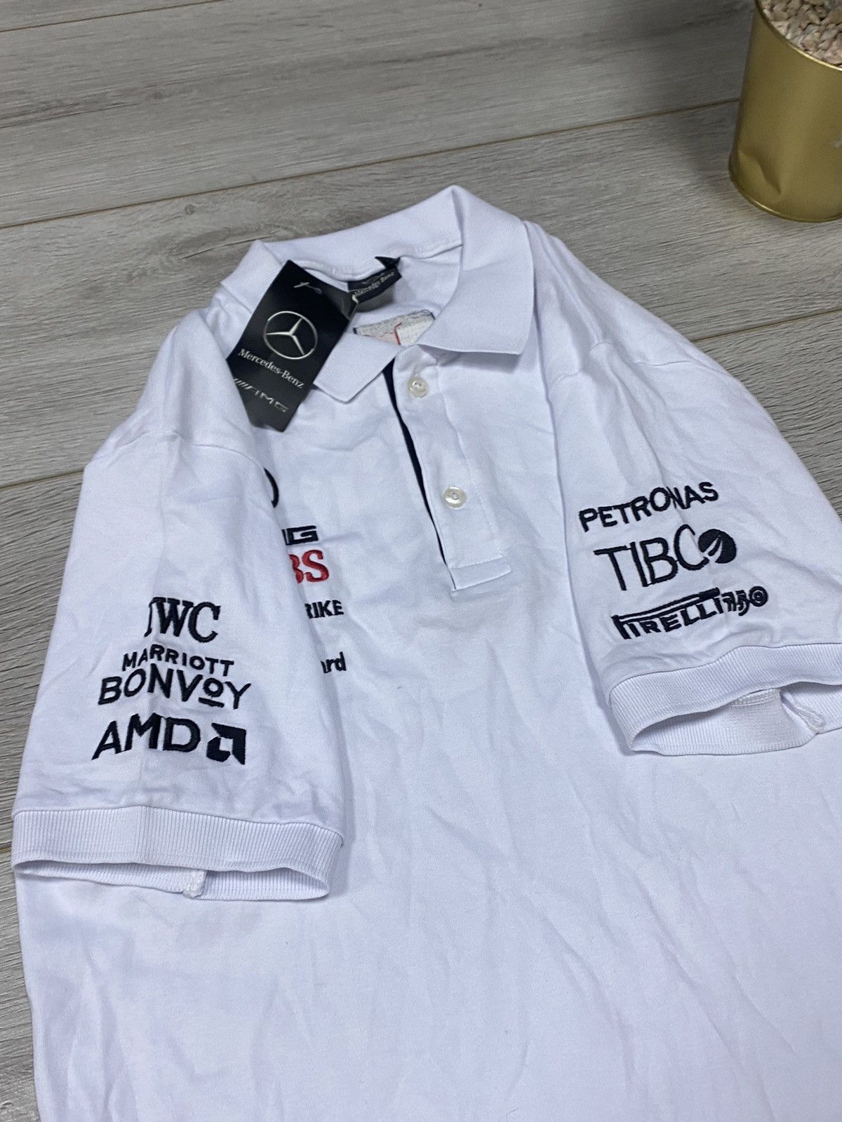 Mercedes-Benz Mercedes Benz AMG Pirelli Tommy Hilfiger vintage polo Size US L / EU 52-54 / 3 - 5 Thumbnail