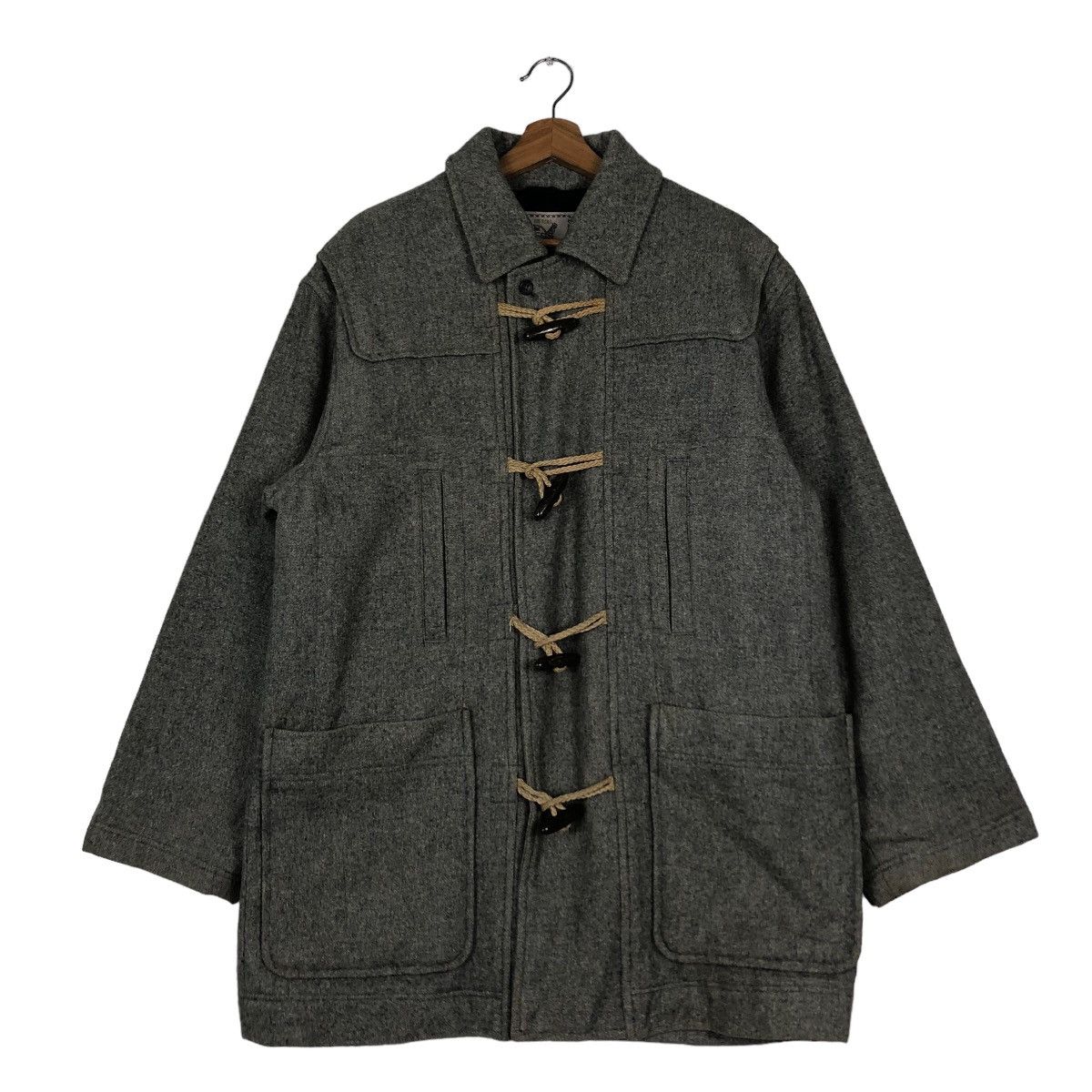 Japanese Brand 🔥Vintage Wool Chore Jacket Off Road Japan Made Wood Button Size US M / EU 48-50 / 2 - 1 Thumbnail