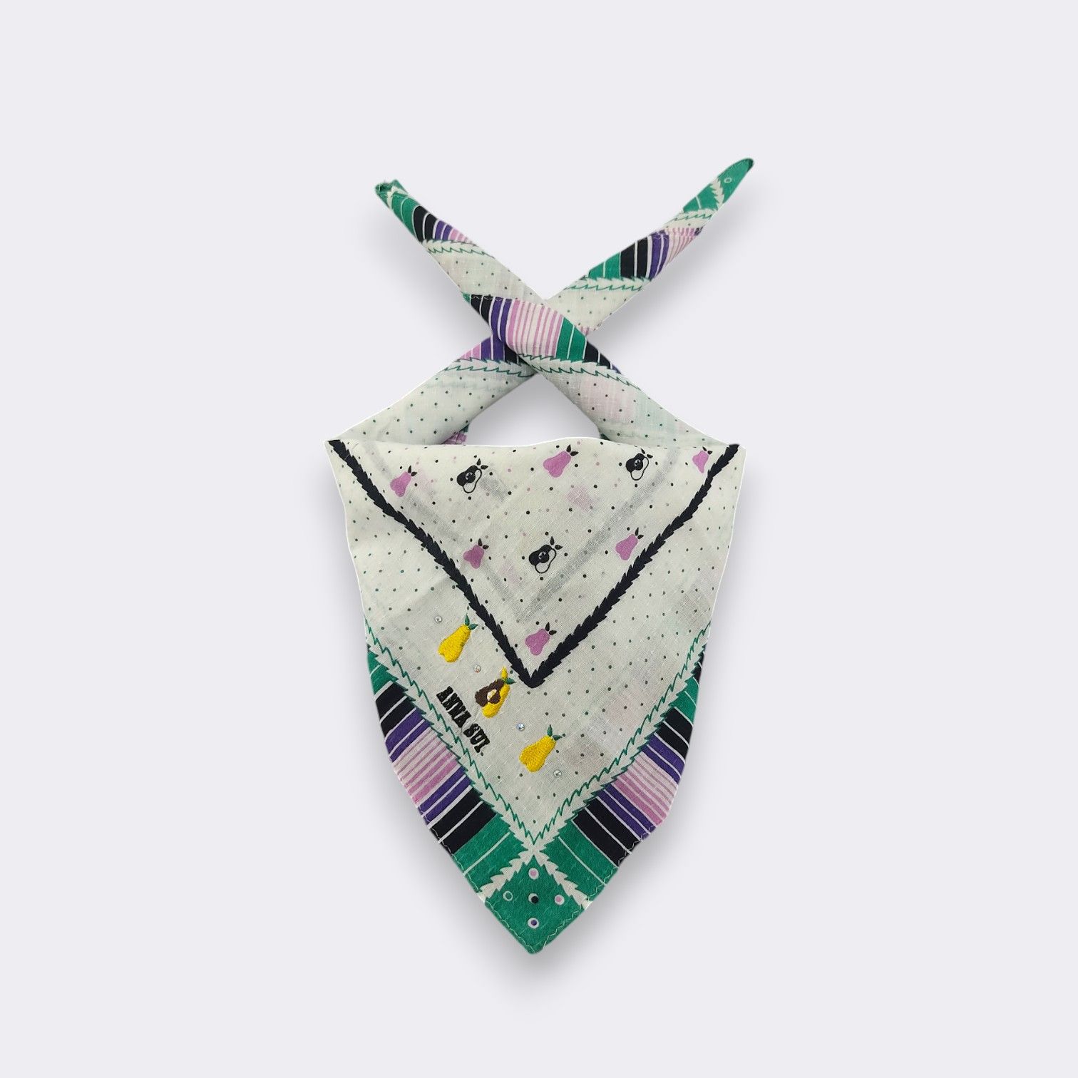 Japanese Brand Vintage Anna Sui Handkerchief Neckerchief Bandana H054E Size ONE SIZE - 2 Thumbnail