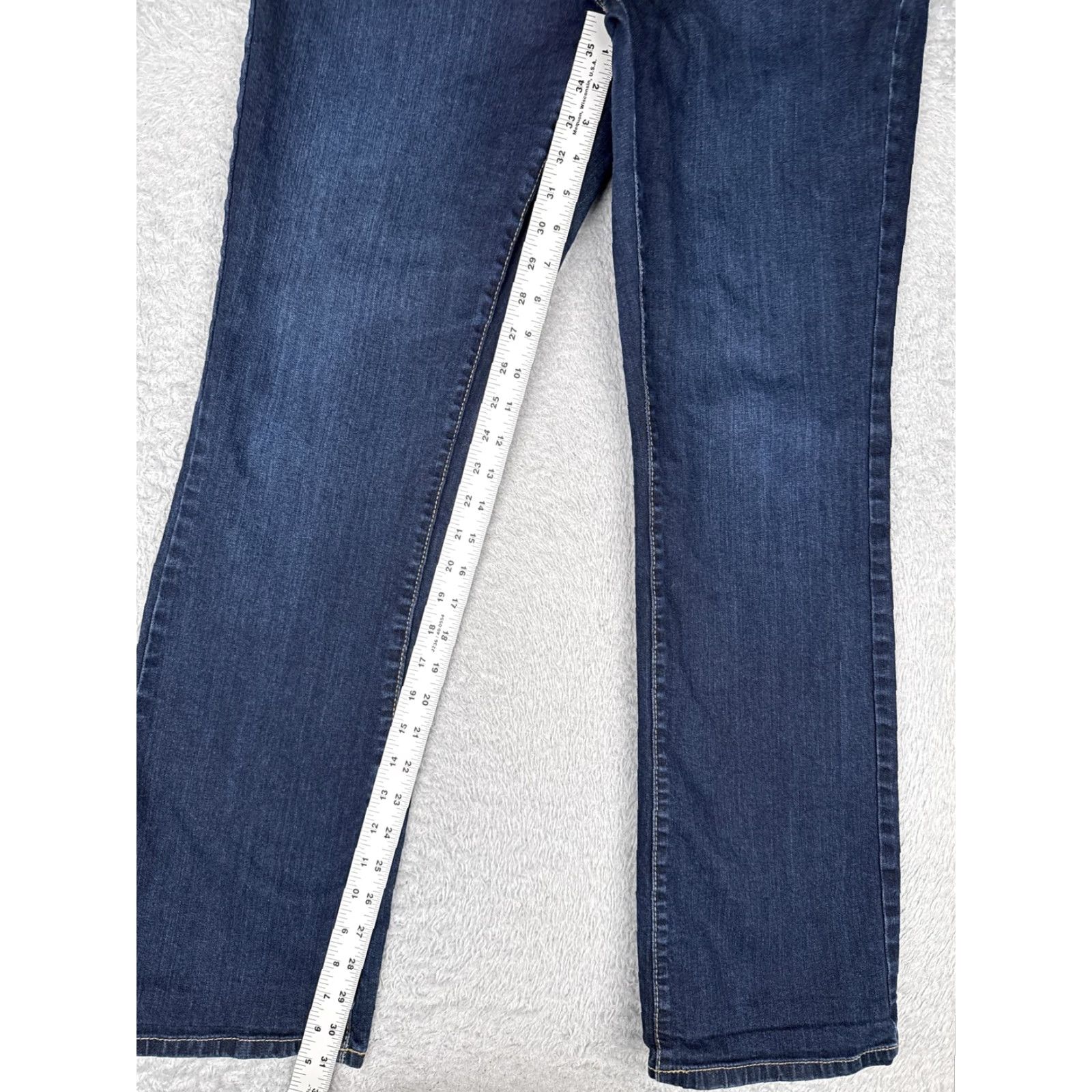 Mossimo Mossimo Jeans Womens 14R Dark Wash Blue Mid Rise Bootcut Denim Stretch 34x31 Size 36" / US 14 / IT 50 - 7 Thumbnail