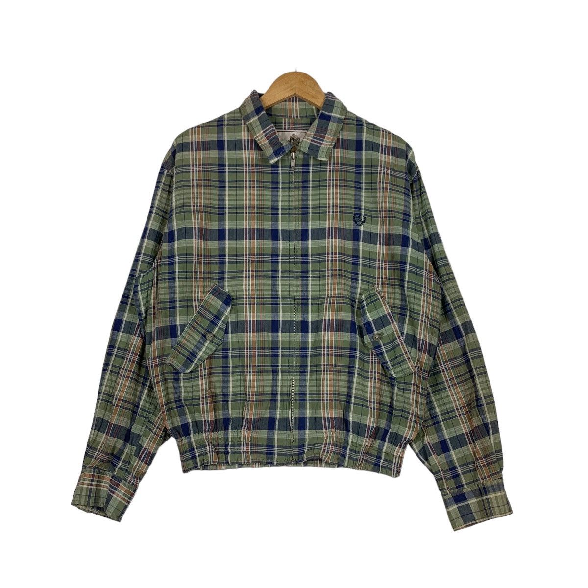 Japanese Brand MAUL RUCK Green Checked Casual Jacket #1047-C47 Size US M / EU 48-50 / 2 - 1 Thumbnail