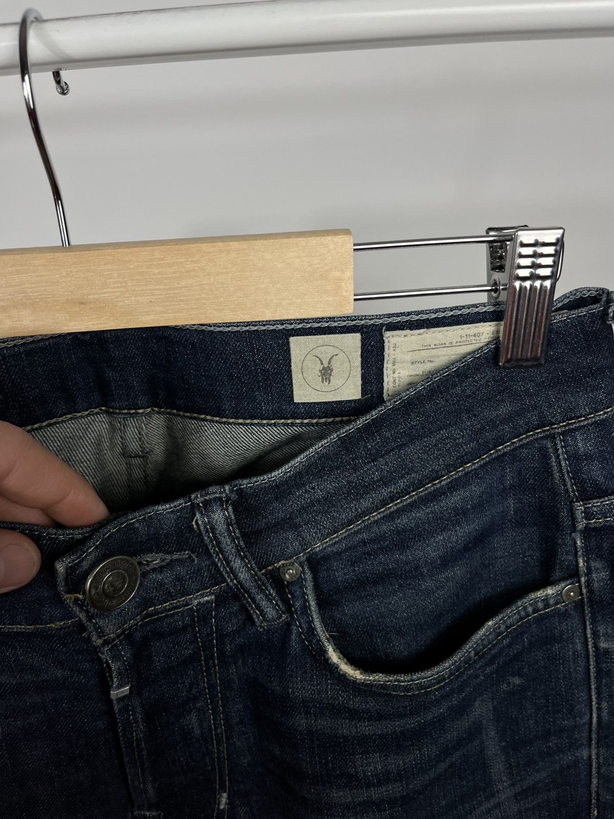 Allsaints AllSaints Slim Fit Blue Stretch Jeans Button Fly S size Size US 30 / EU 46 - 12 Thumbnail