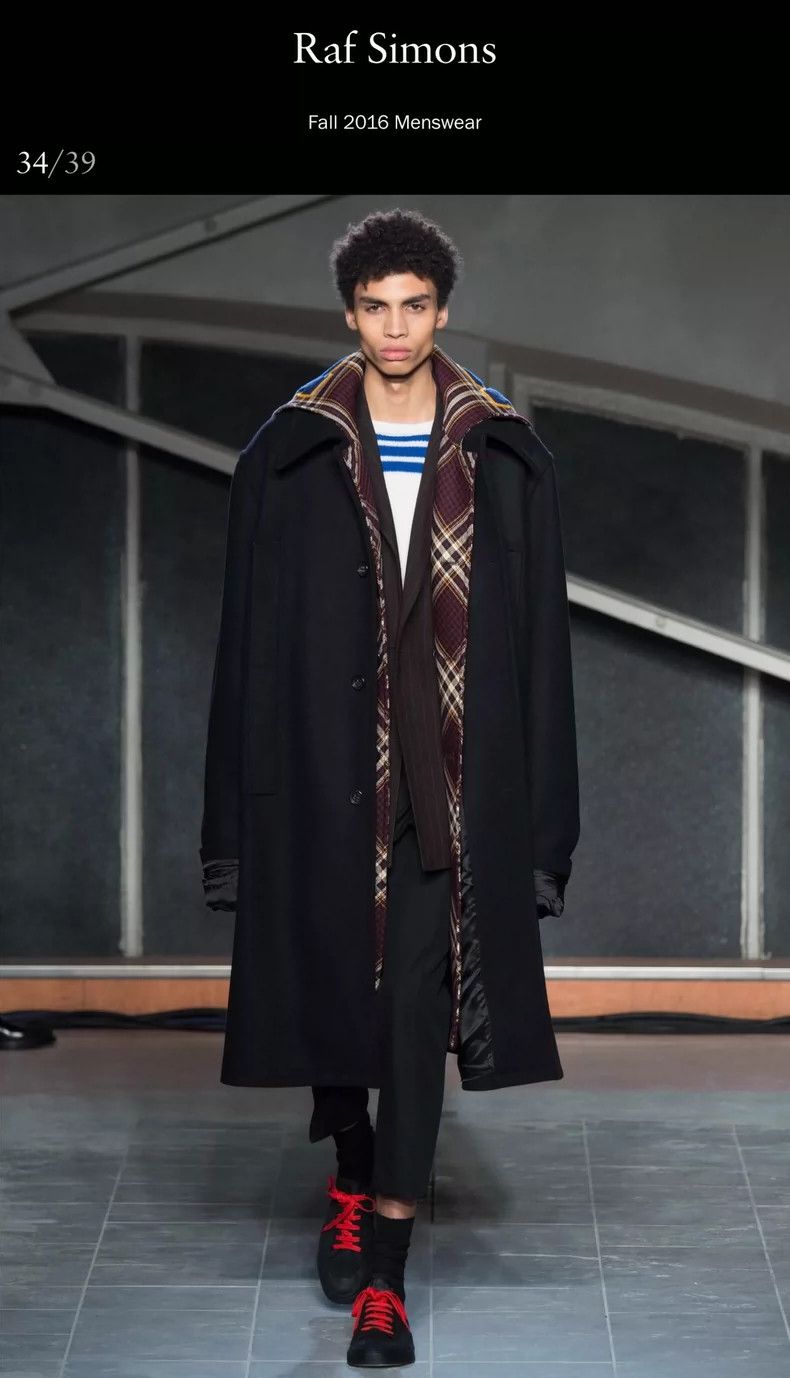 Raf Simons Raf simons Show style sailor collar plaid coat Size US S / EU 44-46 / 1 - 2 Thumbnail
