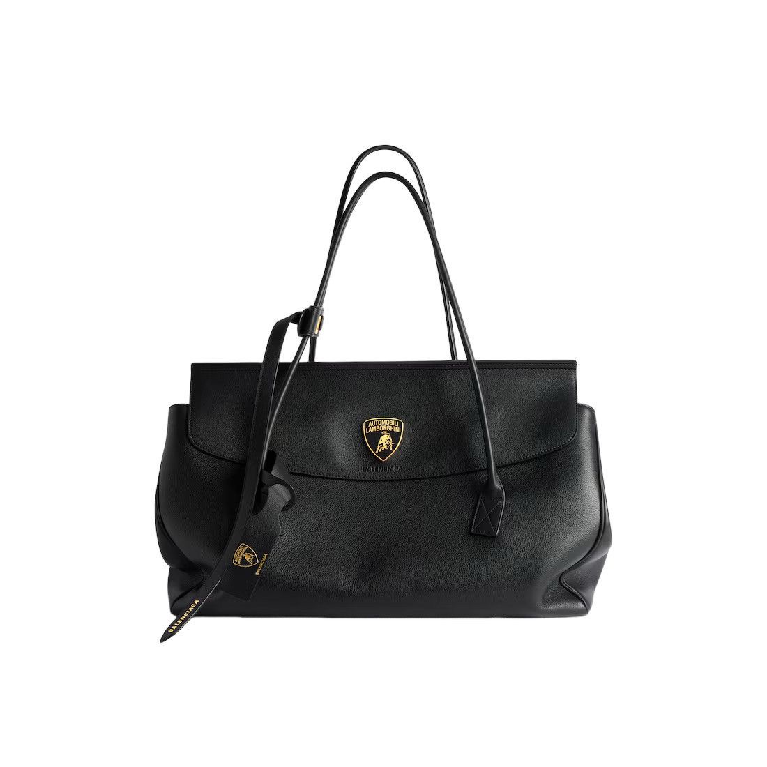BALENCIAGA Bel Air Carrie $4790 Black Leather Carry All Bag