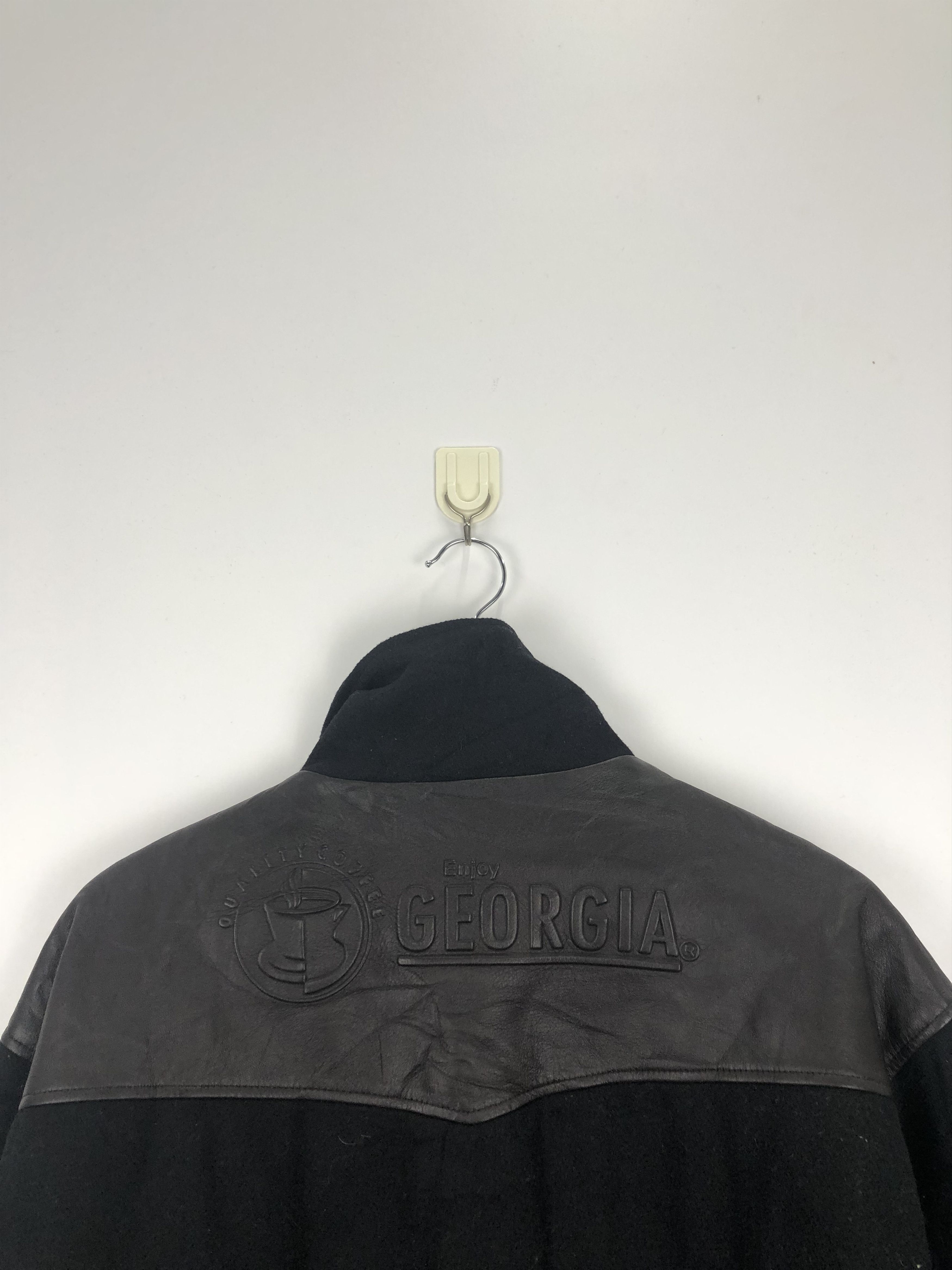 Vintage Vintage Georgia Coffee Wool Leather Varsity Jacket V0326 Size US M / EU 48-50 / 2 - 4 Thumbnail