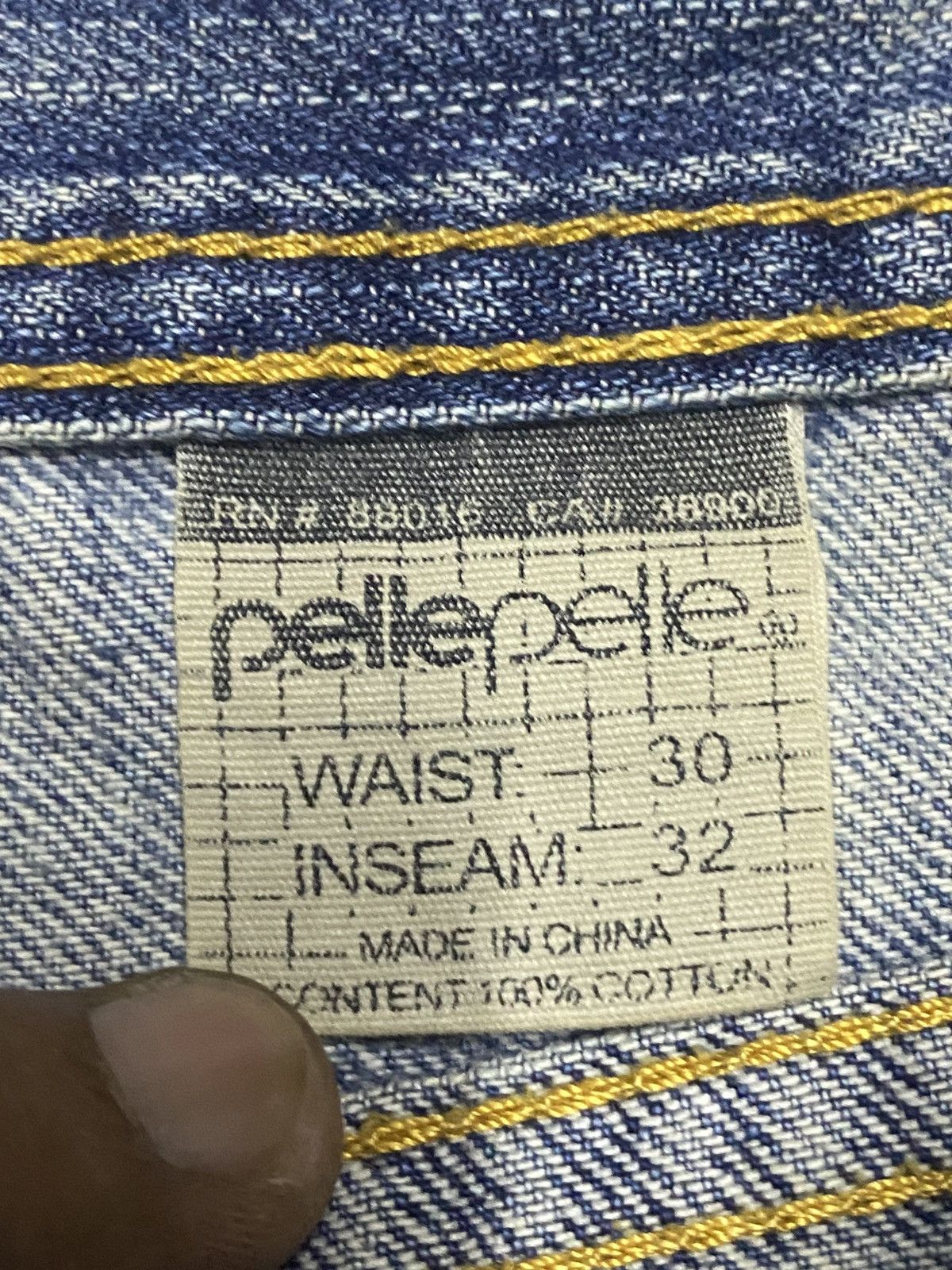 Pelle Pelle Vintage Pelle Pelle Mud Wash Embroidery Logo Straight Jeans Size US 32 / EU 48 - 18 Thumbnail