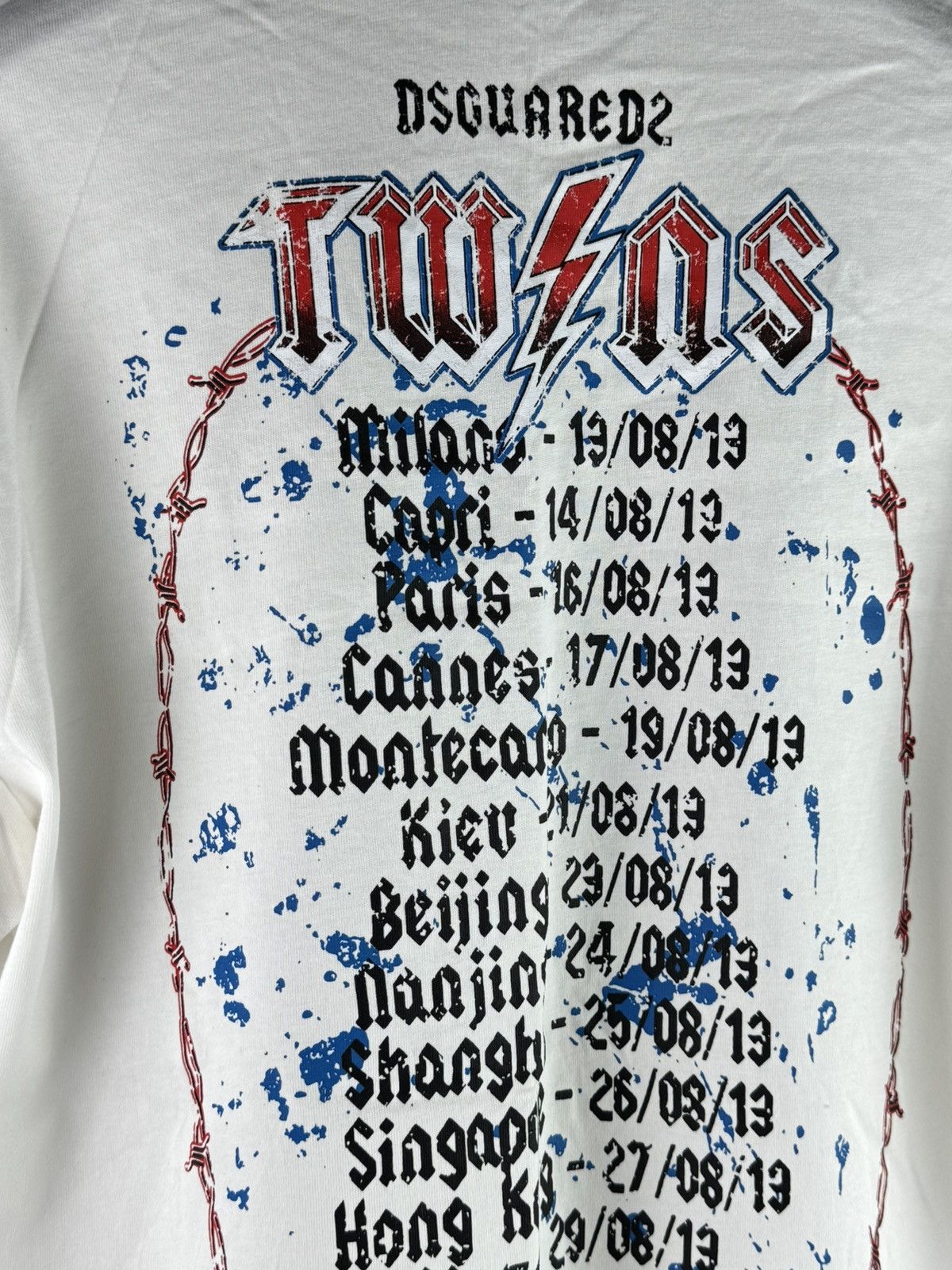 Dsquared2 Dsquared2 Metallic Twins World Tour 1995 Icon T Shirt TW/DS Size US L / EU 52-54 / 3 - 4 Thumbnail