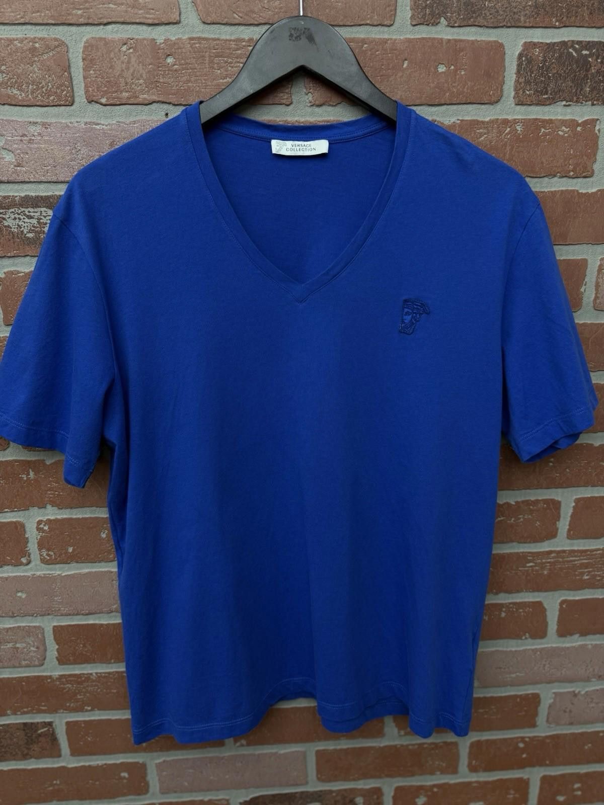 Versace Versace Blue T-Shirt Men’s Size Large | Logo Tee |V Neck Size US L / EU 52-54 / 3 - 1 Thumbnail