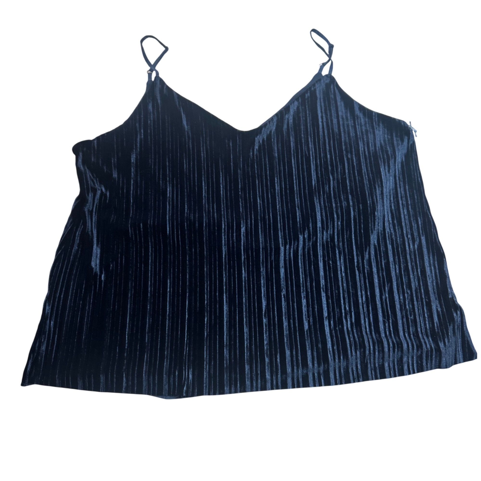 Other Tart Women’s Plus 4X Black Pleated Velvet Cami Tank Top (NWT Size 4XL / US 24-26 - 4 Thumbnail