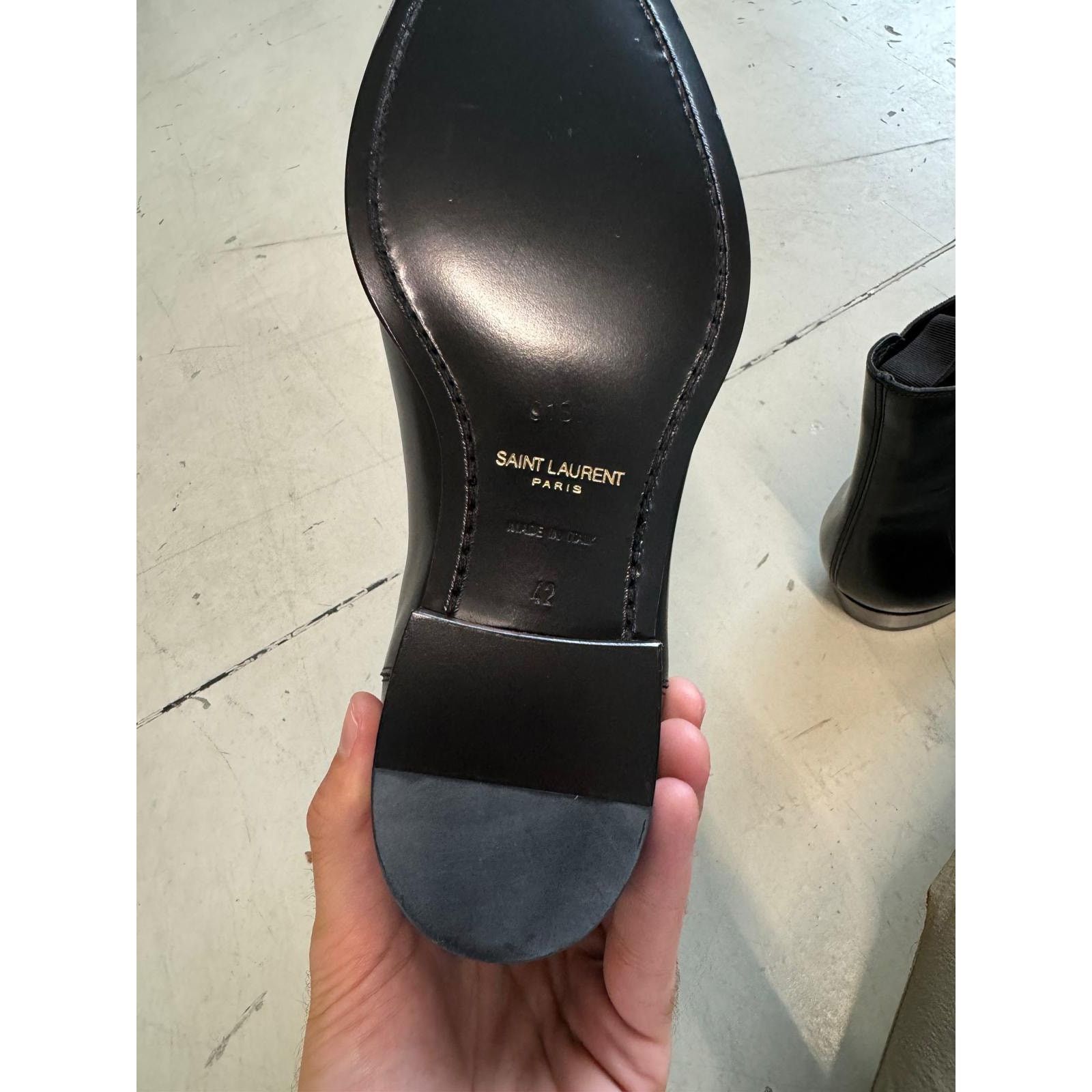 Saint Laurent Paris o1alsimx924 41440 Type C Leather Boots in Black Size US 9 / EU 42 - 10 Thumbnail