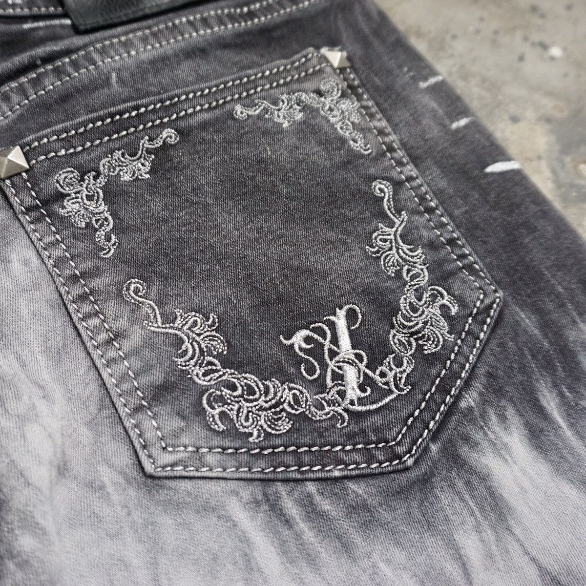 If Six Was Nine × Japanese Brand × Le Grande Bleu (L.G.B.) Xfrm acid wash shadow Jeans Size US 32 / EU 48 - 12 Thumbnail