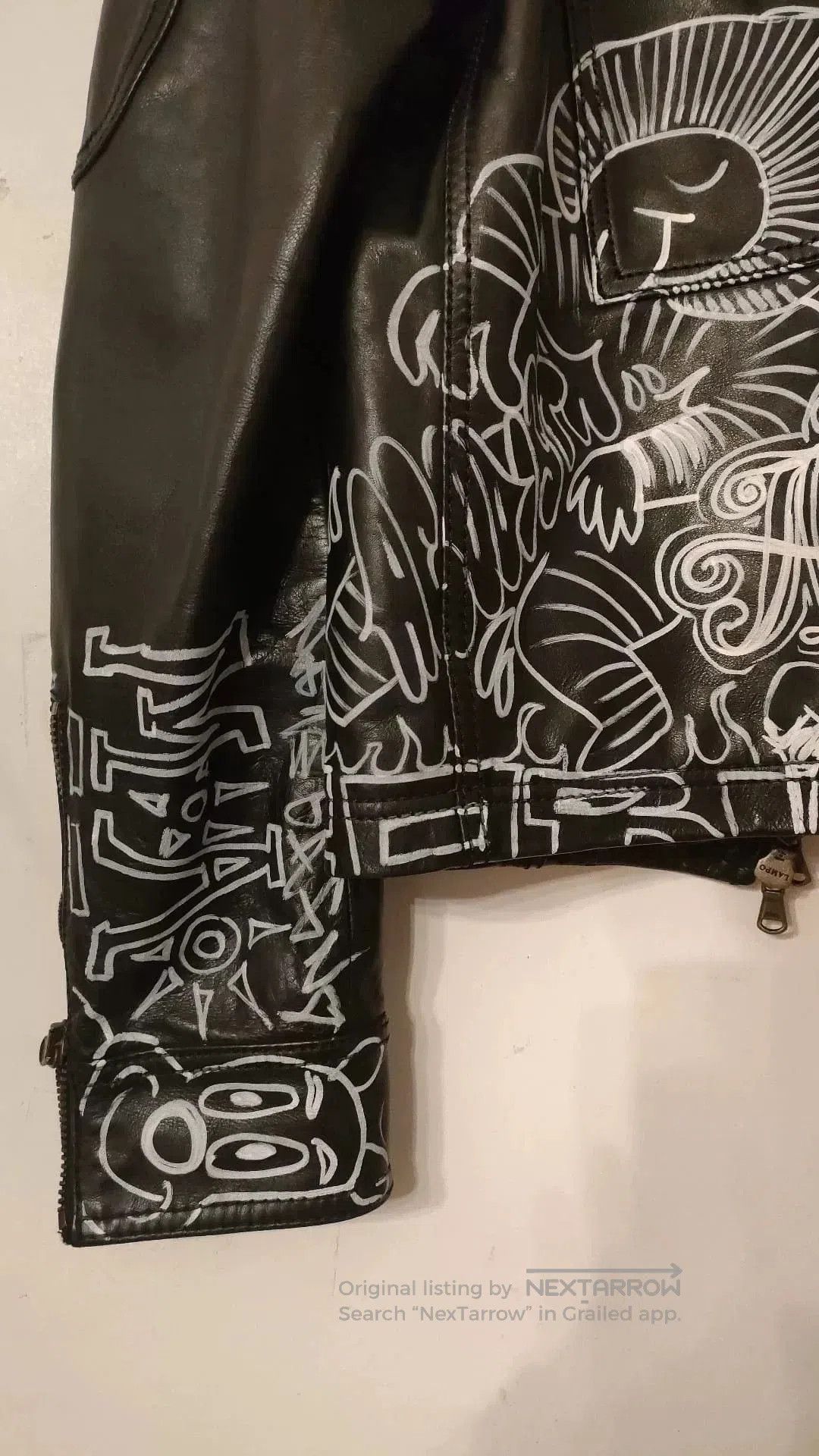 Patrizia Pepe hand-painted leather jacket by Patrizia Pepe. Size US M / EU 48-50 / 2 - 6 Thumbnail