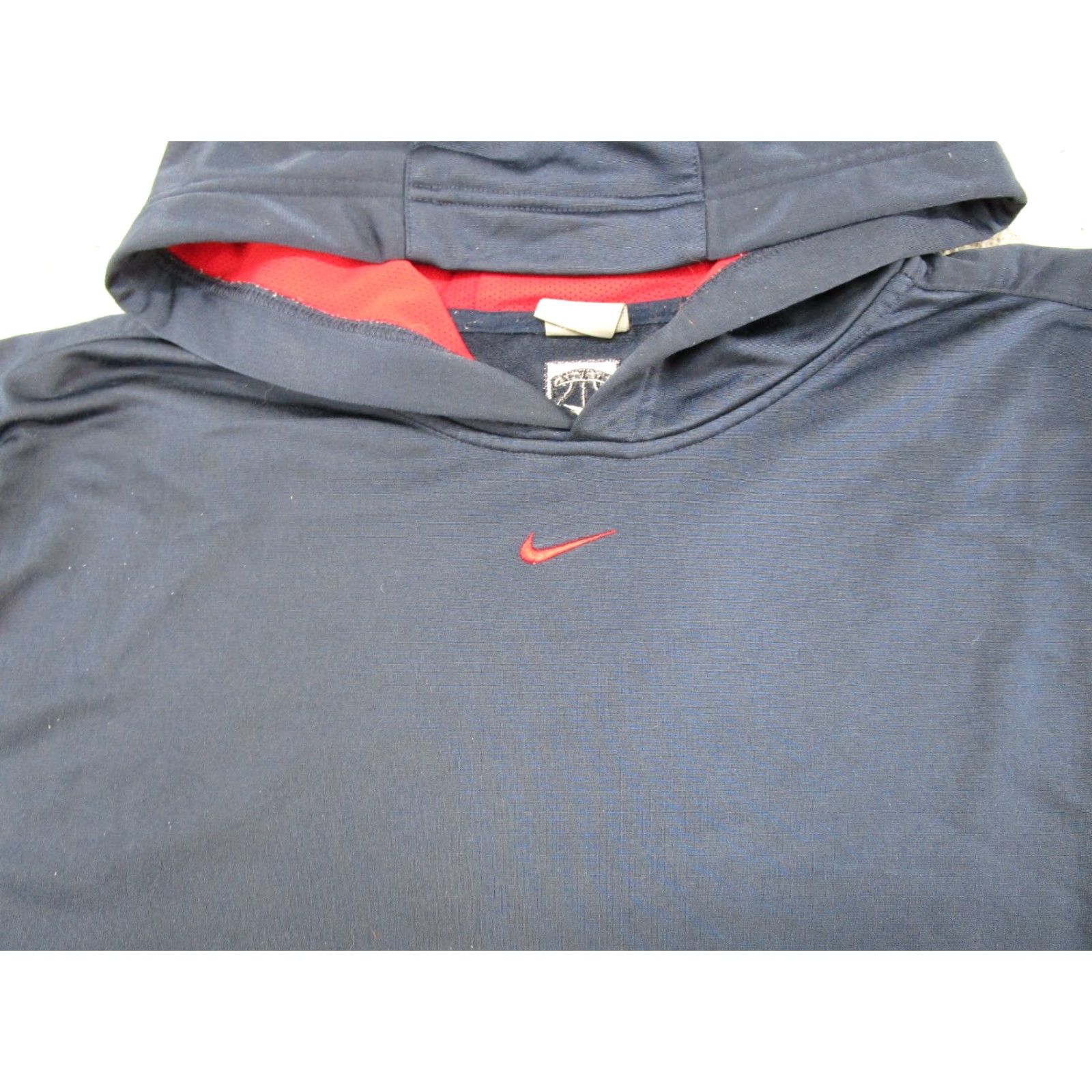 Nike VINTAGE Nike Center Swoosh Hoodie Men XL Blue Nike Sportswear Pullover Hooded 90s Sweatshirt Size US XL / EU 56 / 4 - 2 Thumbnail