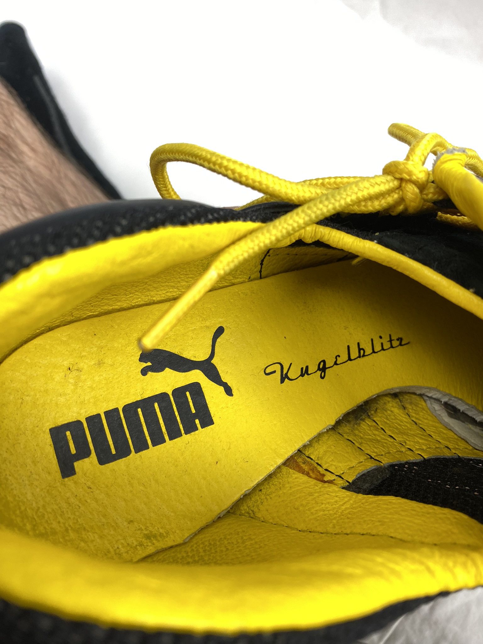 Japanese Brand × Puma × Vintage 2004 Puma Kugelblitz Black Yellow ...