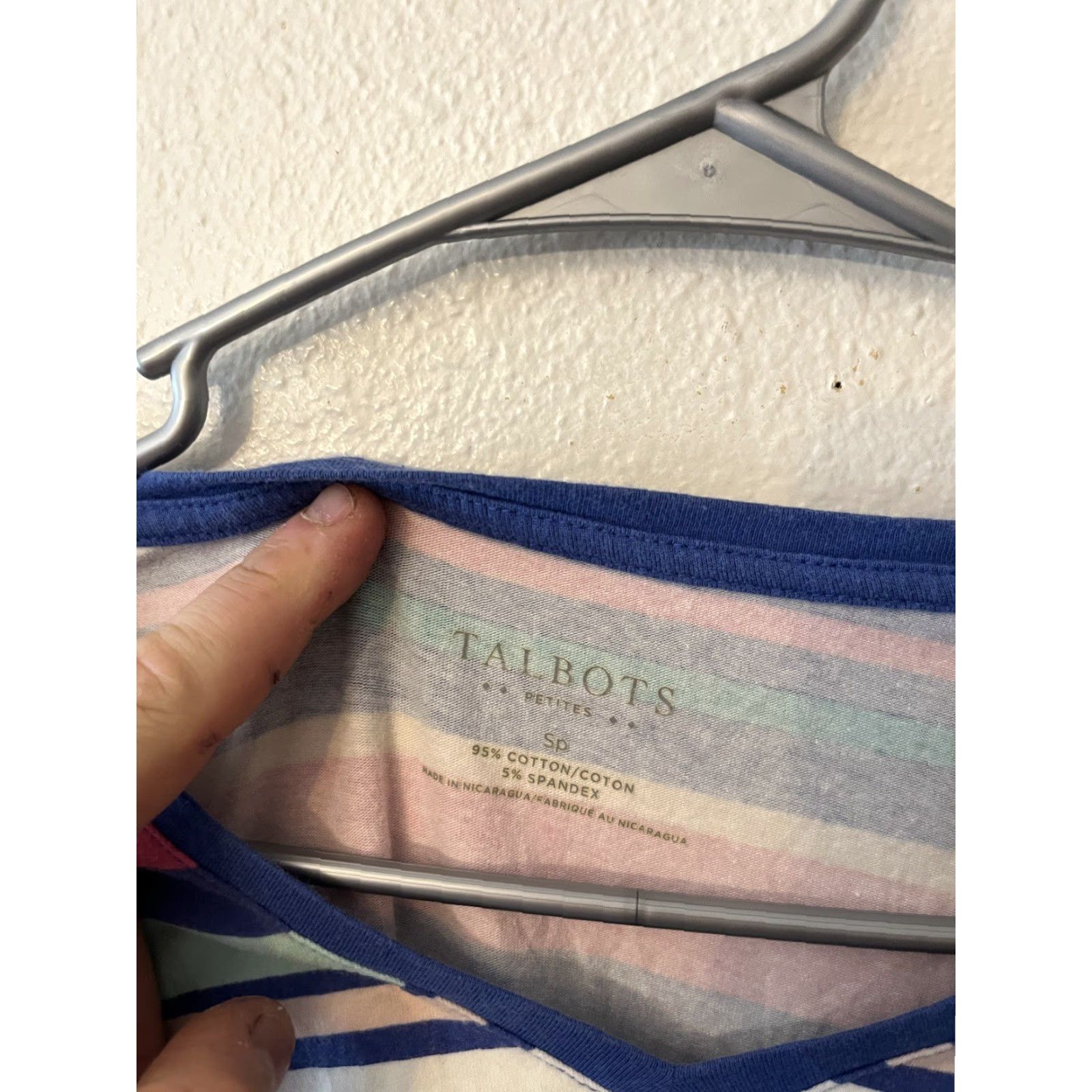Talbots Talbots Blouse Shes Womens Multicolor Striped V-Neck Long Sleeve Size PS Shipped Daily Size S / US 4 / IT 40 - 3 Thumbnail