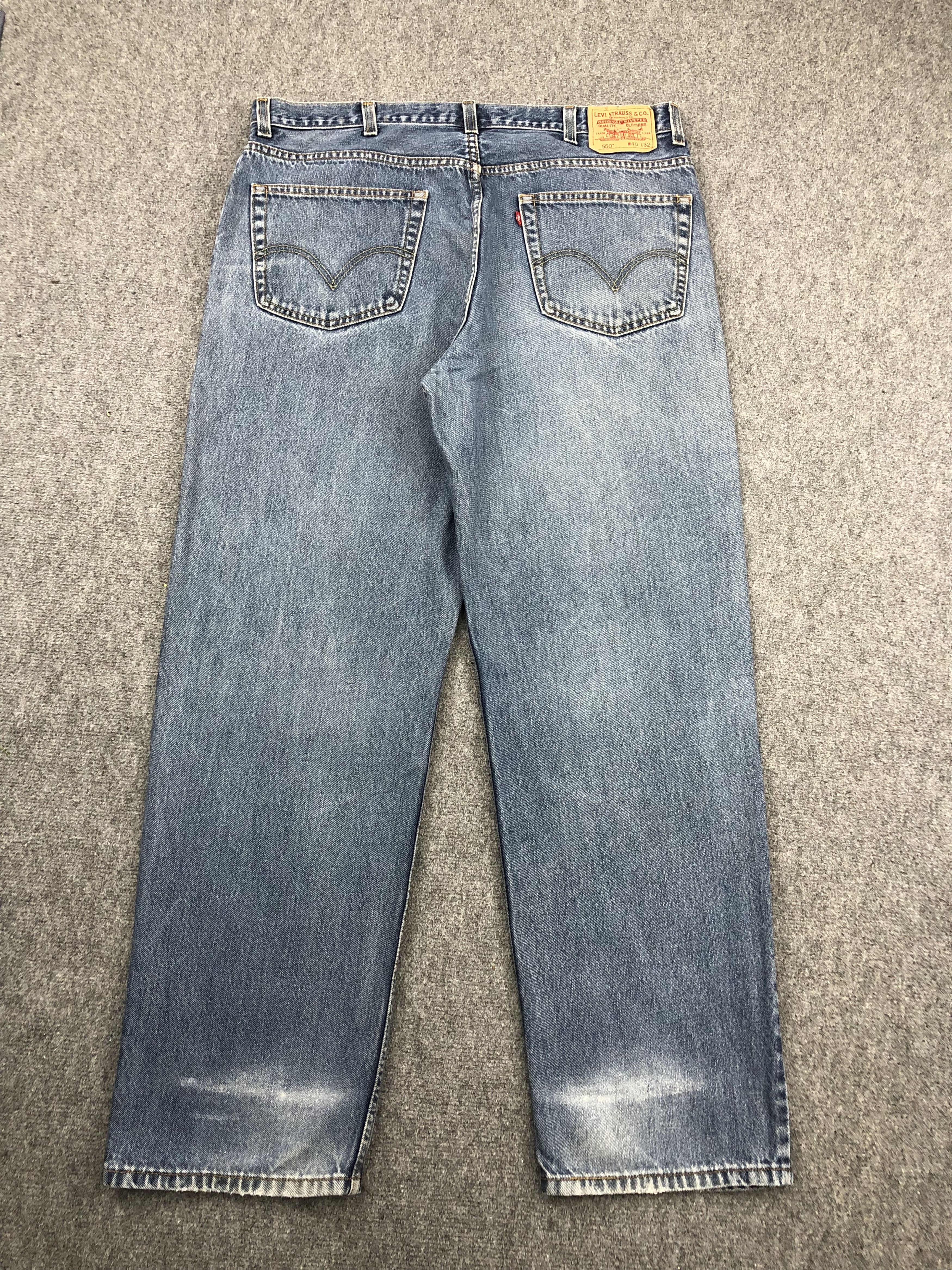 Levi's Vintage Levis 550 Faded Blue Jeans DPP0239 Size US 39 - 2 Thumbnail