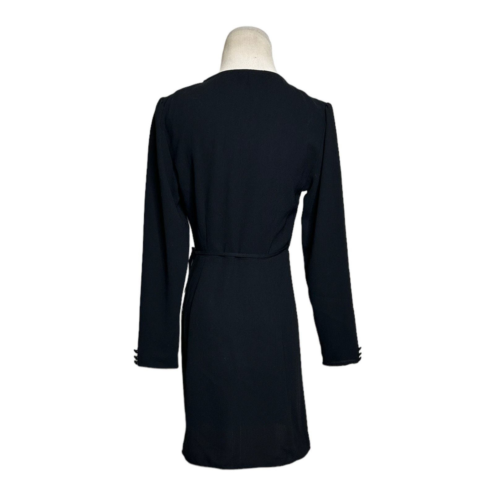 Topshop Topshop black long sleeves wrap mini dress size 4 Size S / US 4 / IT 40 - 2 Thumbnail