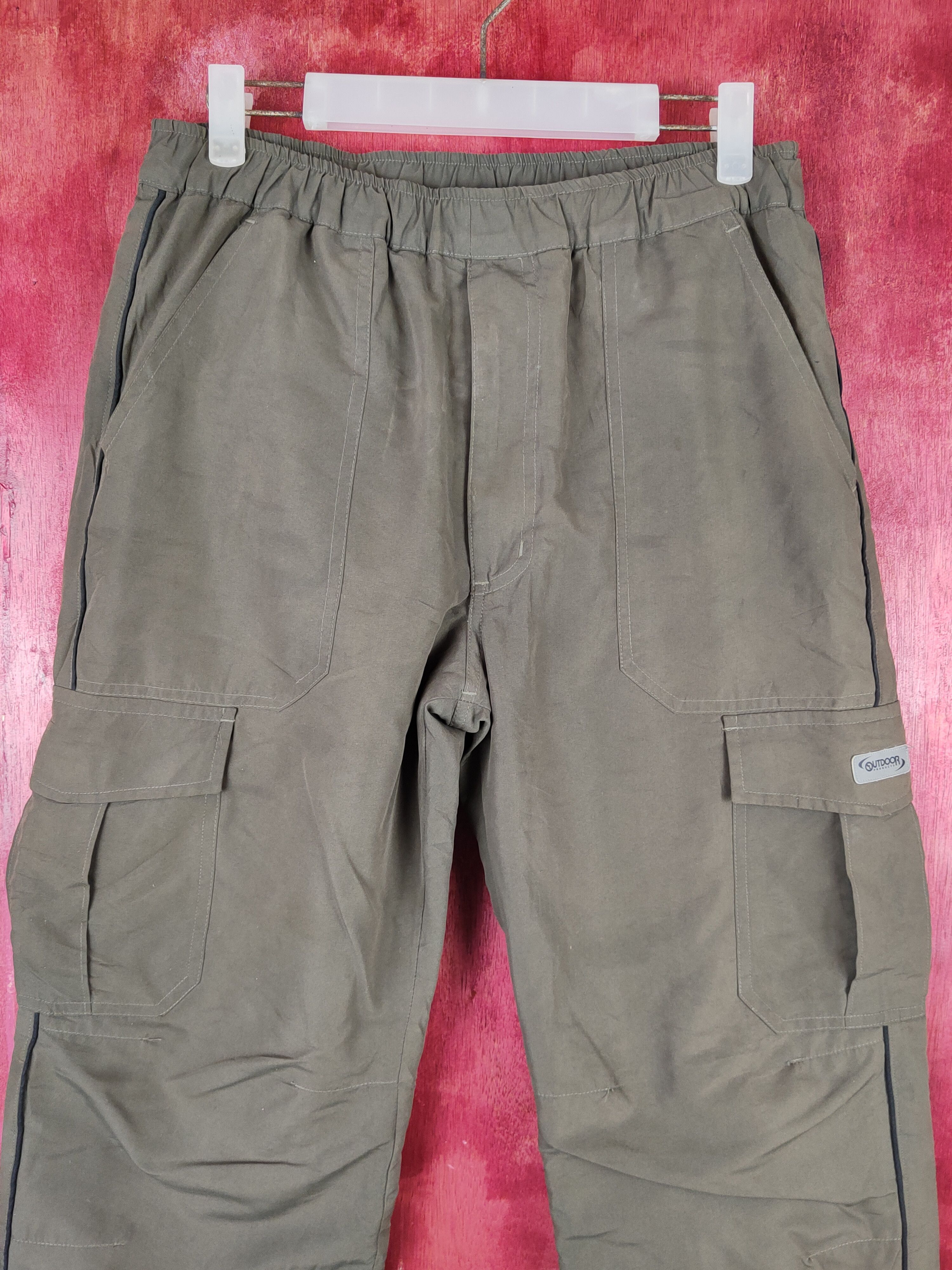 Japanese Brand Outdoor Olive Multipocket Sweatpants #S1351 Size US 28 / EU 44 - 2 Thumbnail