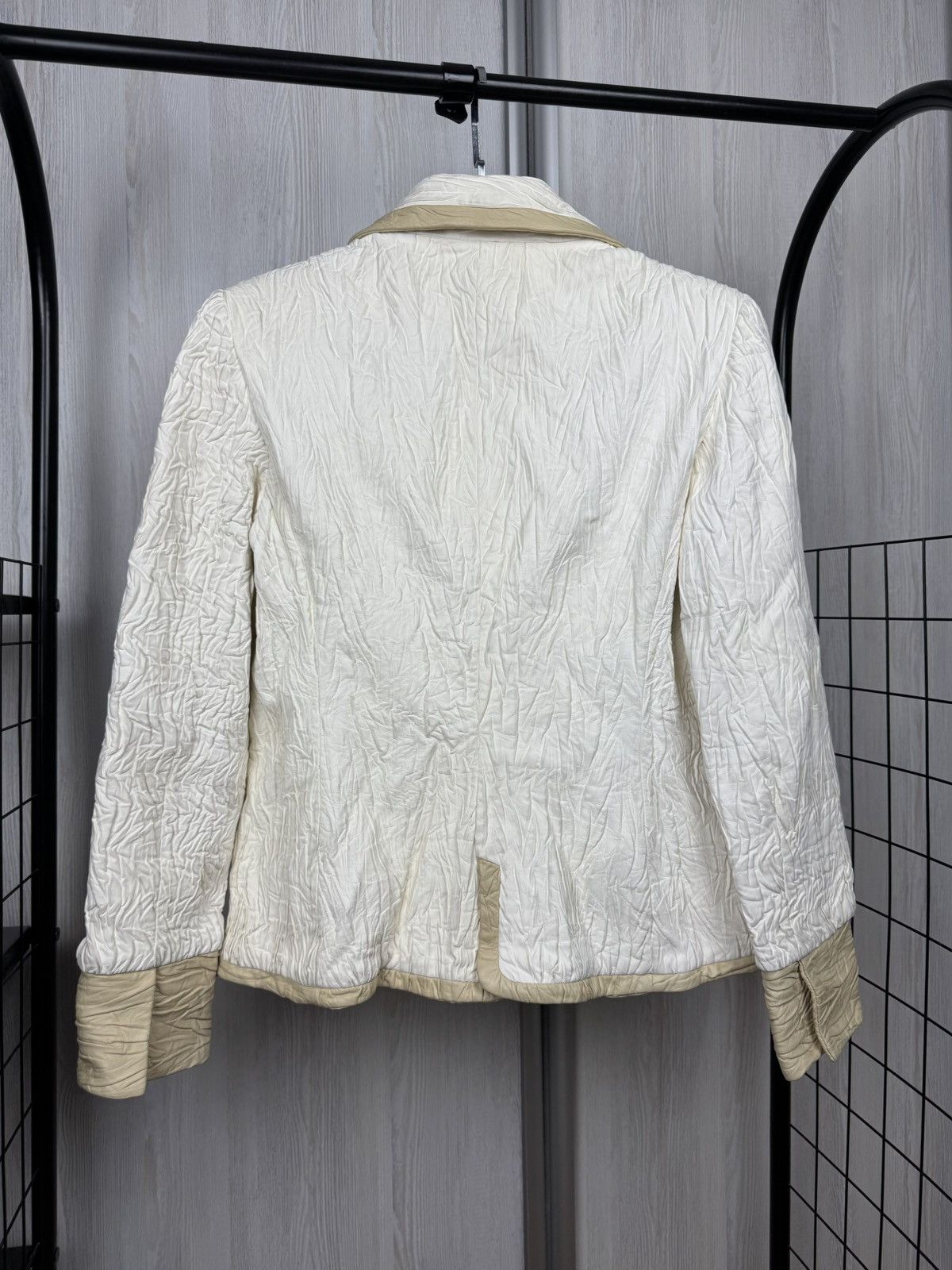Salvatore Ferragamo Salvatore Ferragamo white leather biker jacket blazer Size M / US 6-8 / IT 42-44 - 10 Thumbnail