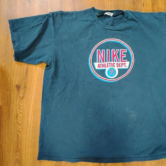 Nike Vintage 90s Nike Athletic Department 71 T-Shirt Size US XL / EU 56 / 4 - 2 Thumbnail