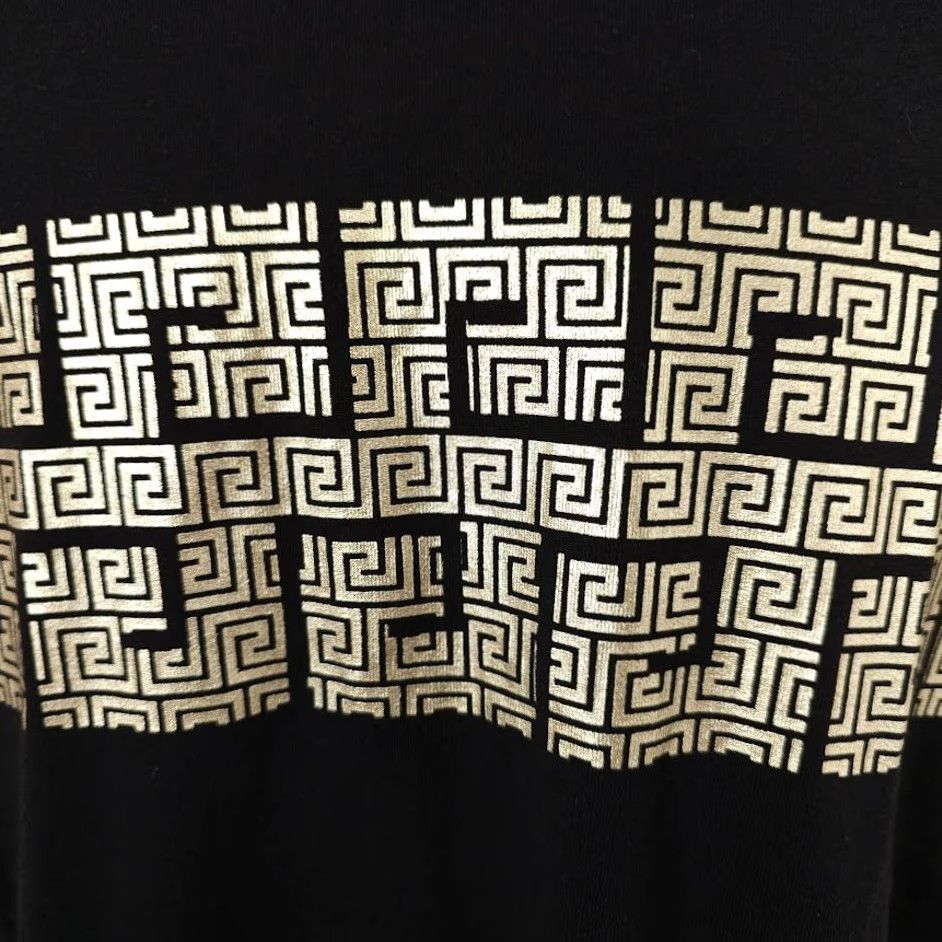 Vintage Casa Moda T Shirt Mens Size Medium Black Gold Greek Key Meander NEW Shirt Mens M Black Gold Meander Luxury 2020s Size US M / EU 48-50 / 2 - 3 Thumbnail
