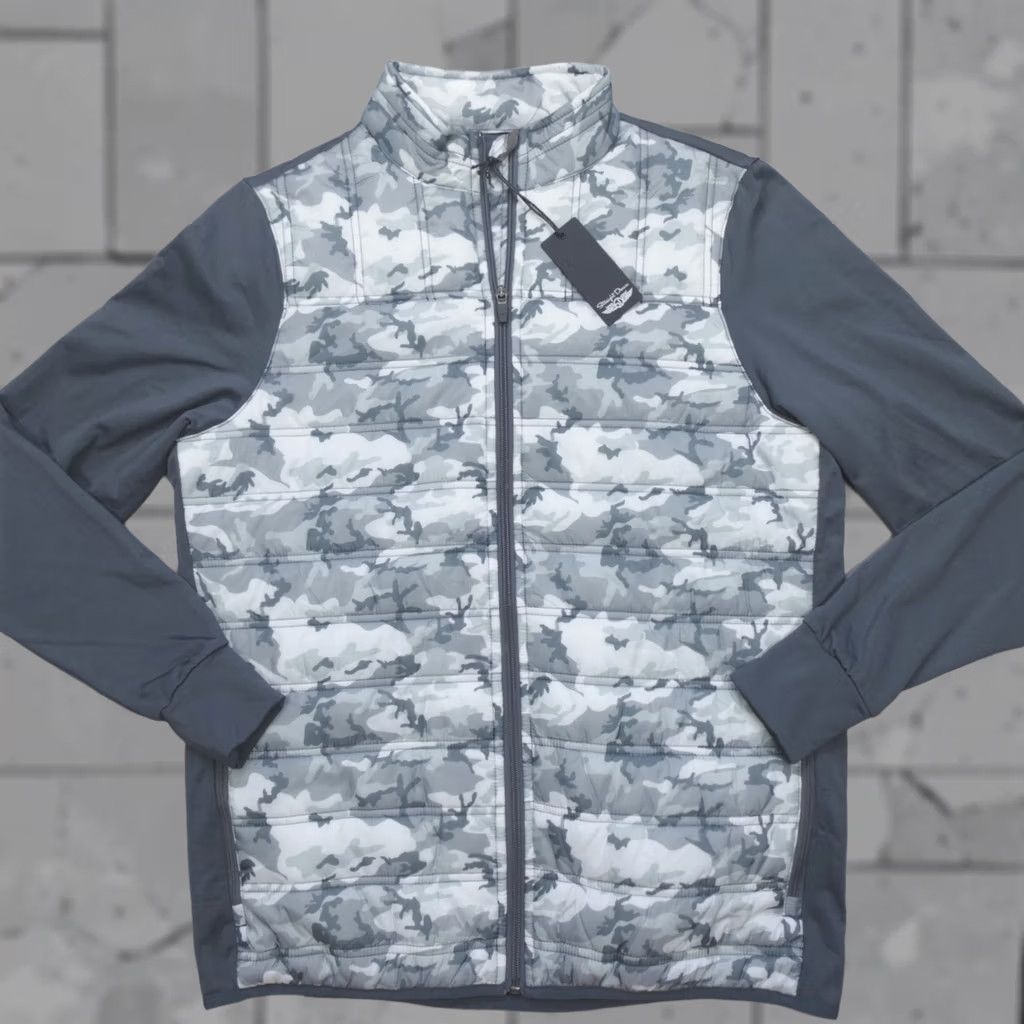 Vintage Straight Down Patton Jacket Full Zip Camo Grey 60380 Men's Size S Size US S / EU 44-46 / 1 - 1 Thumbnail