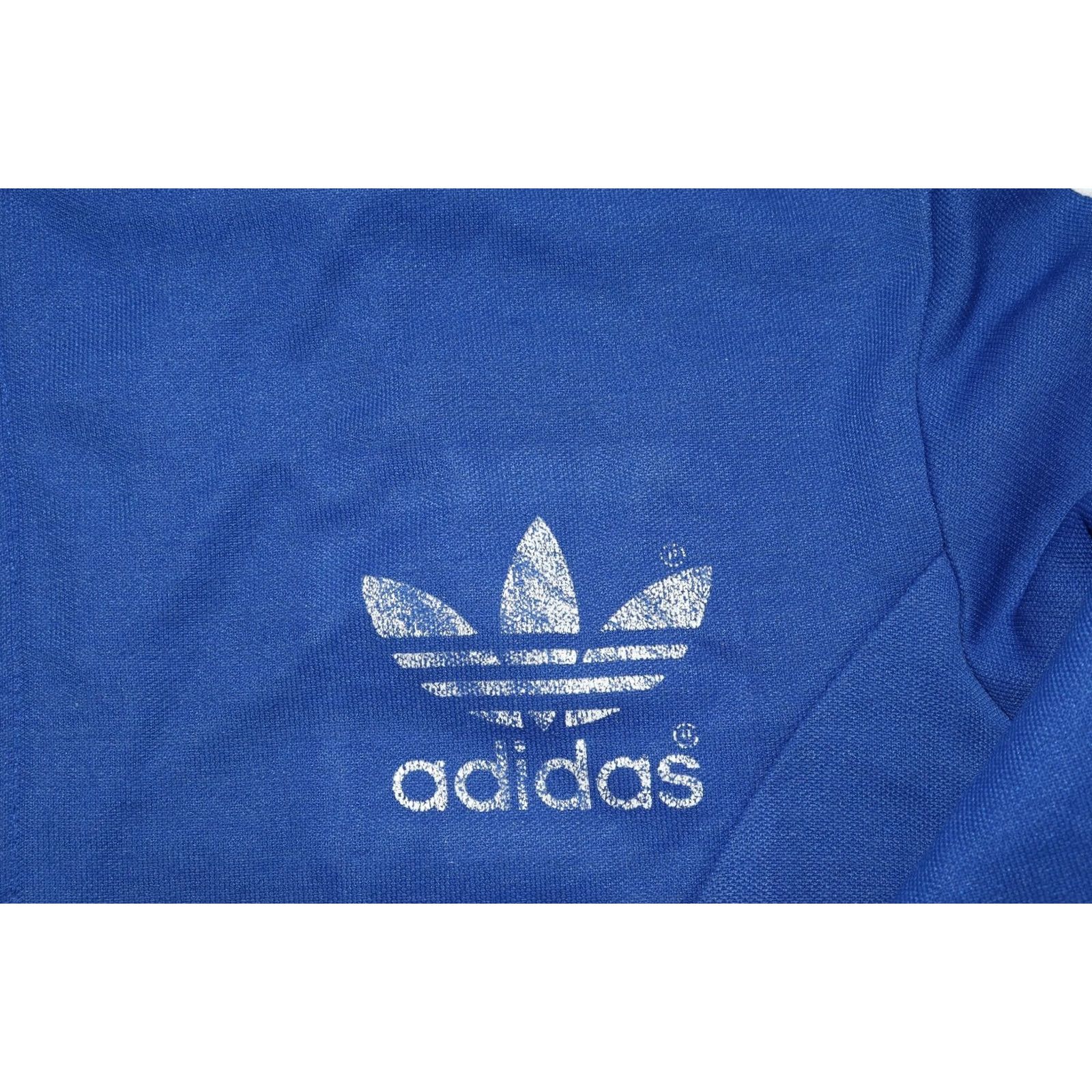 Adidas ADIDAS JACKET TRACK TOP VINTAGE MADE IN HONG KONG 80s BLUE WHITE XS 2XS MEN Size US XXS / EU 40 - 2 Thumbnail