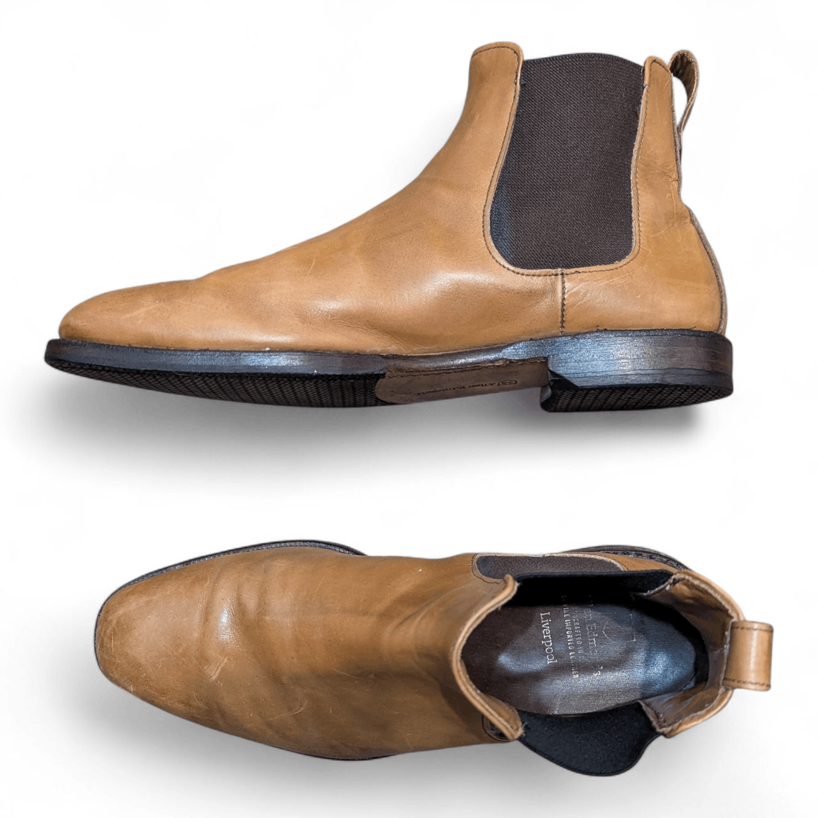 Allen Edmonds Allen Edmonds Liverpool Chelsea Boots 7523 Walnut Tan Size US 10.5 / EU 43-44 - 4 Thumbnail