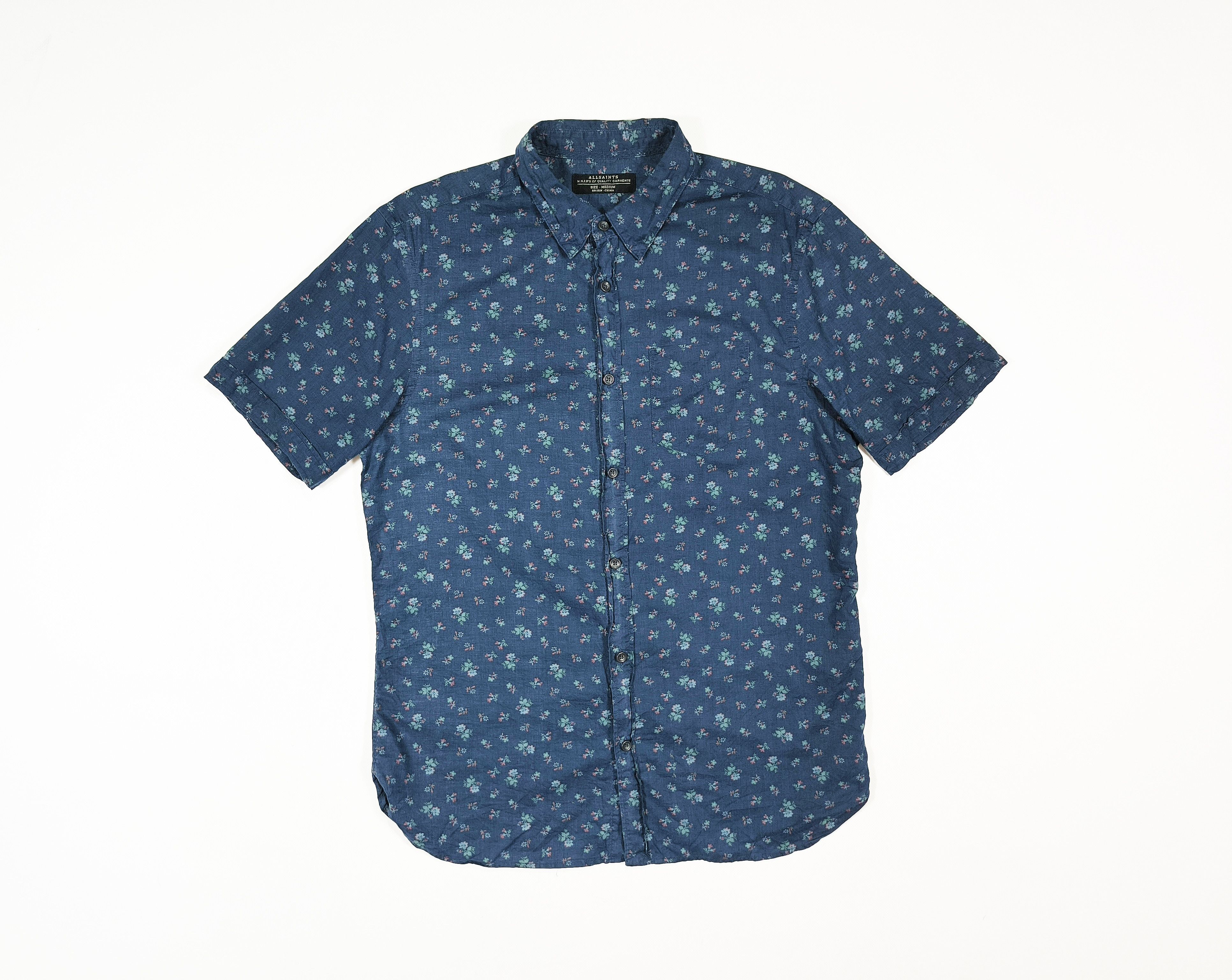Allsaints AllSaints Hornsgatan Floral Pattern Short Sleeve Shirt Size US M / EU 48-50 / 2 - 1 Thumbnail