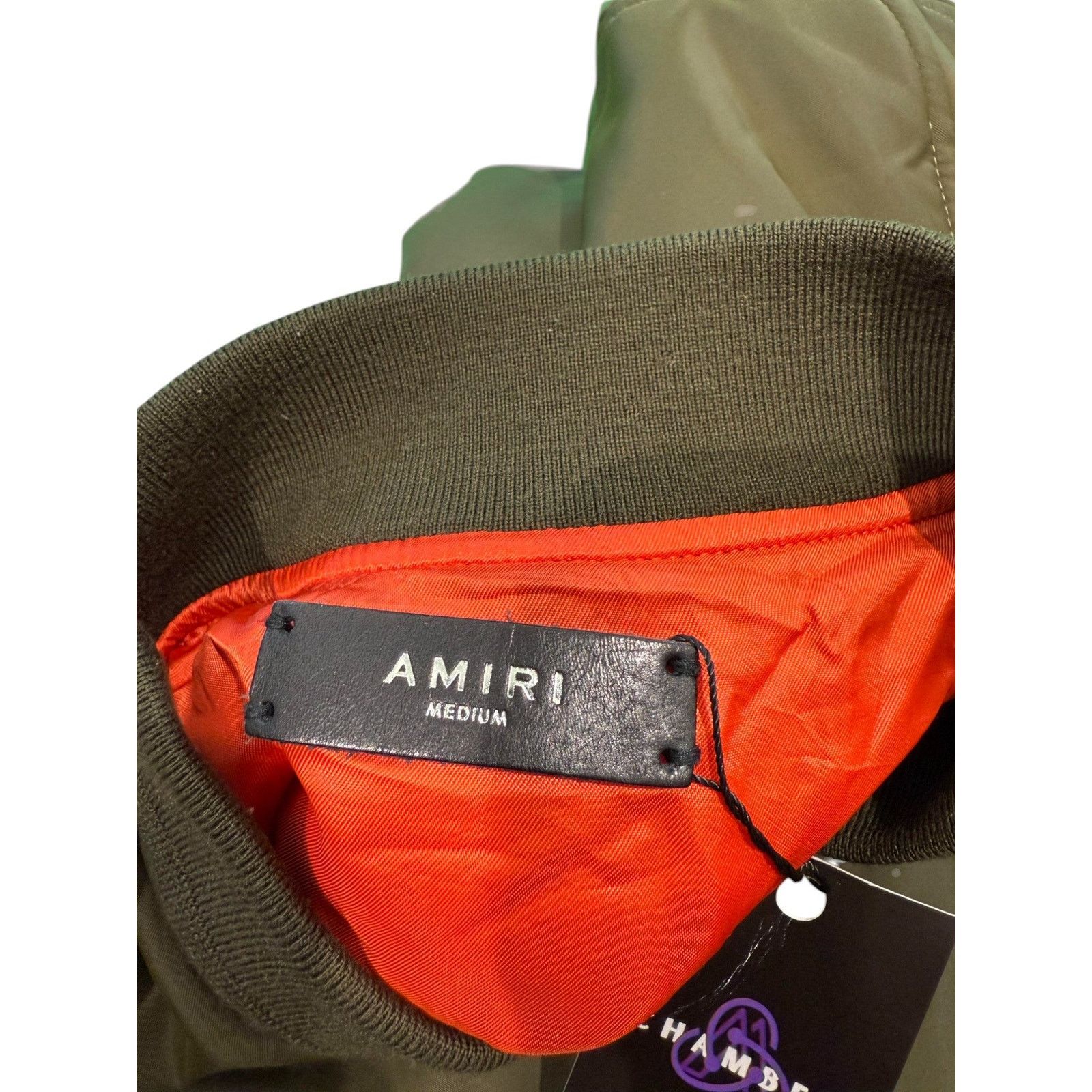 Amiri Amiri Bone Olive Bomber Jacket Size US M / EU 48-50 / 2 - 5 Thumbnail