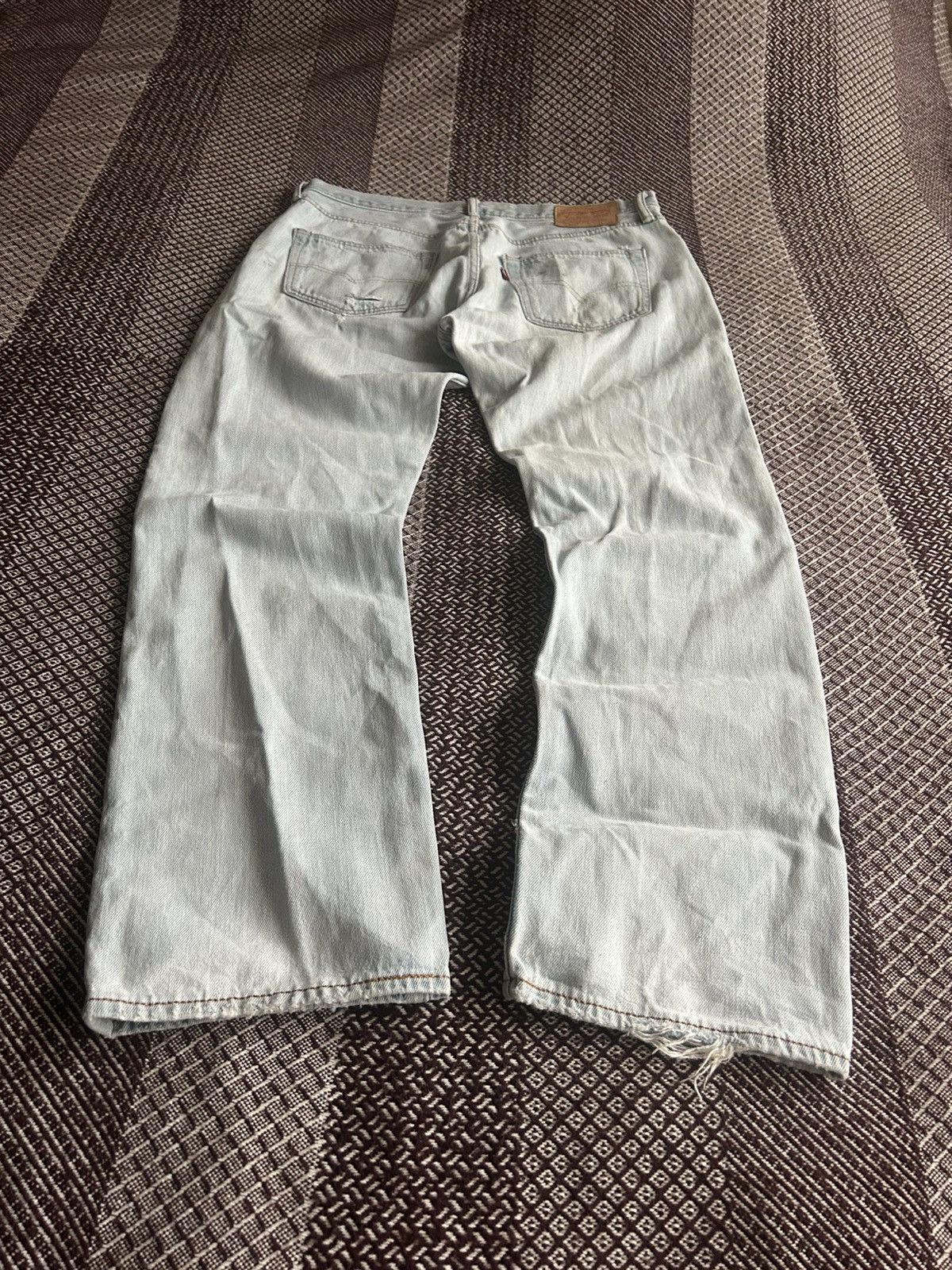 Levi's Vintage 501 Levis Distressed Faded Jeans Streetwear Size W33 Size US 33 - 3 Thumbnail