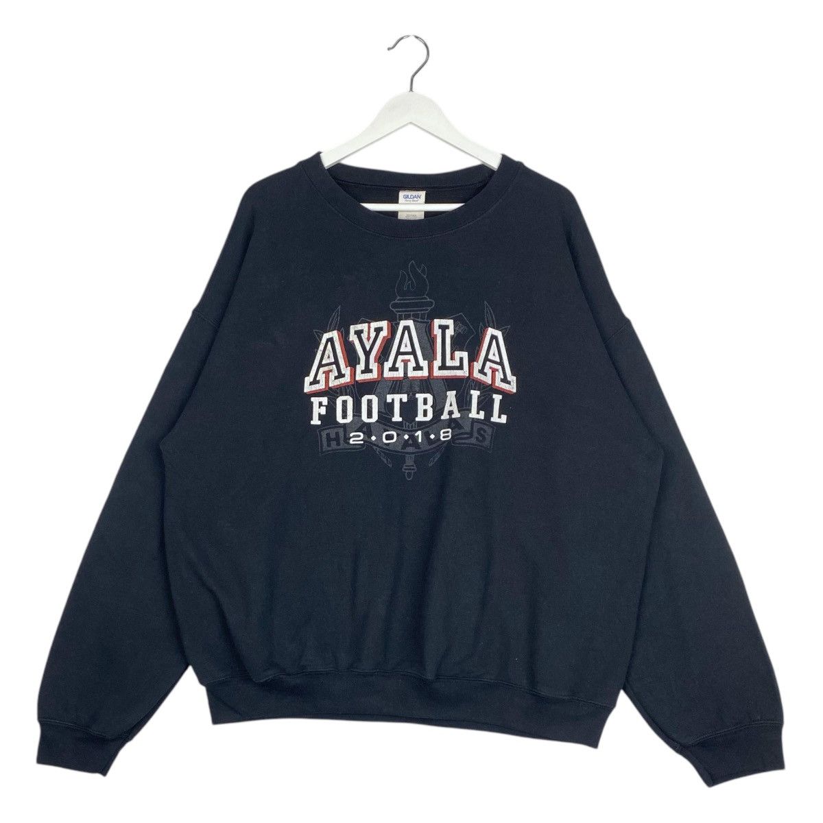 Gildan × Vintage Vintage Gildan Embroidered Crewneck Sweatshirt Black Size US XL / EU 56 / 4 - 2 Thumbnail
