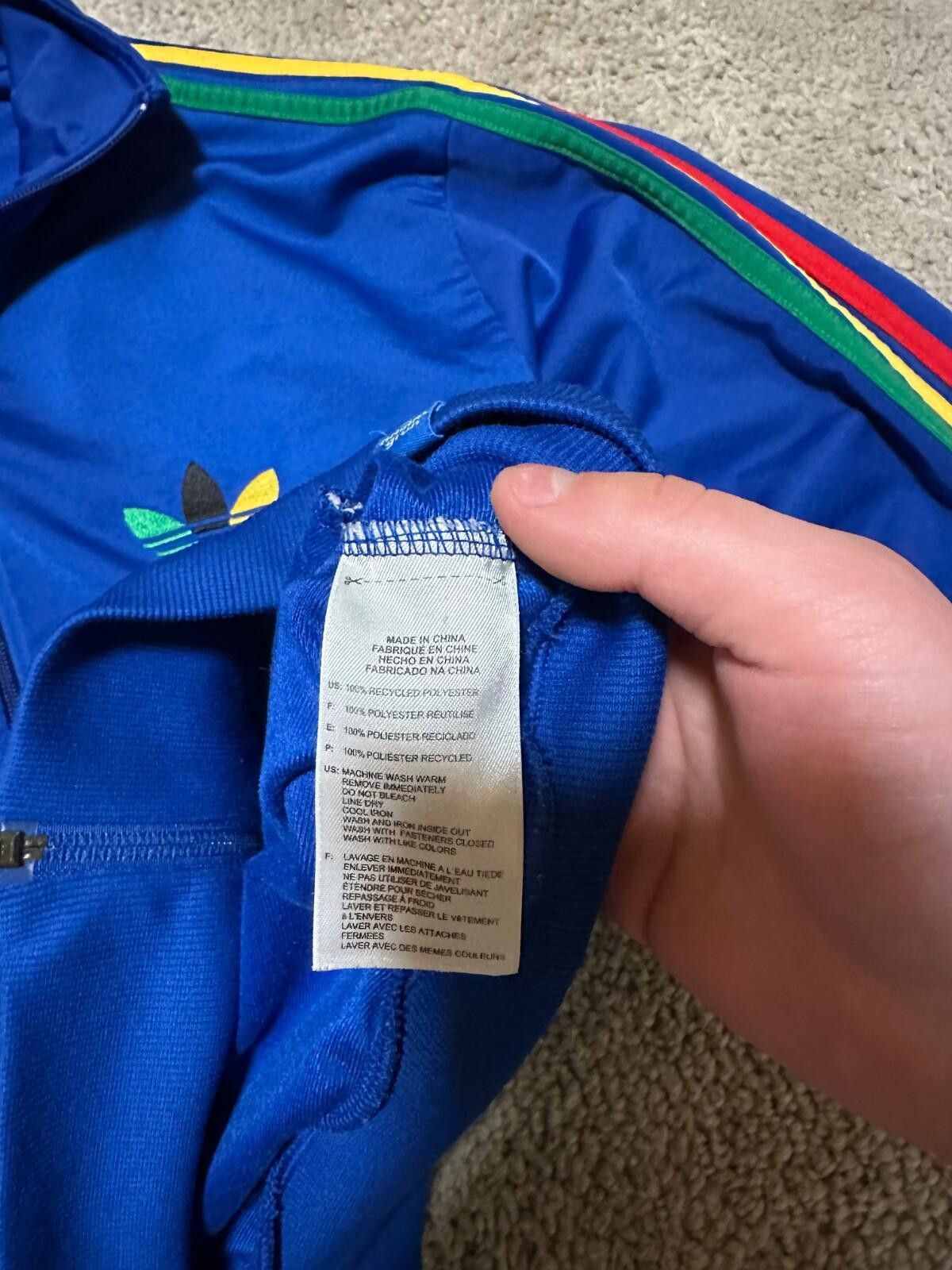 Adidas Adidas Rasta Reggae Jamaica Track Jacket Mens Size M Blue Size US M / EU 48-50 / 2 - 6 Thumbnail