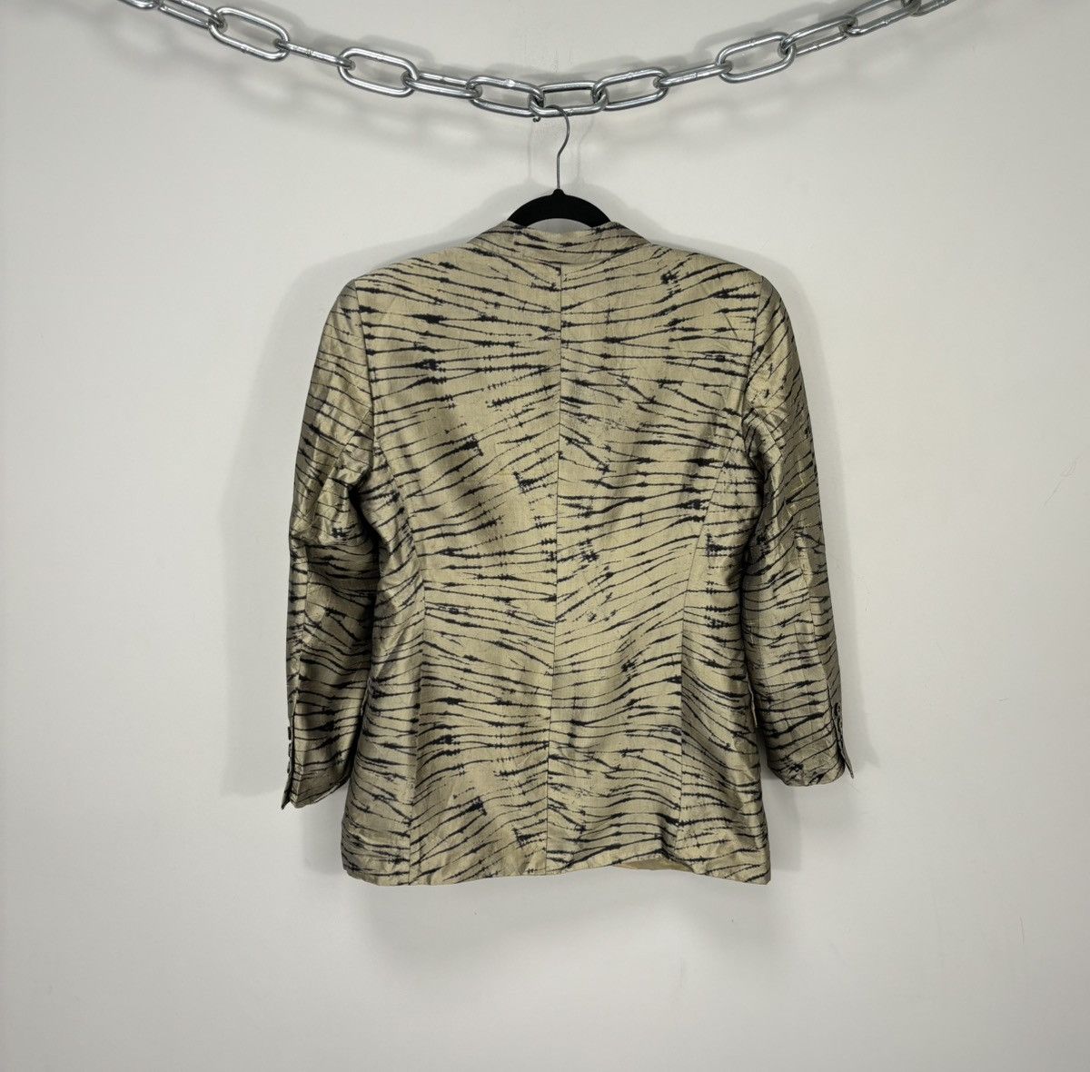 Escada Vintage Laurel By Escada Gold Avant Garde Silk Blazer Jacket Size S / US 4 / IT 40 - 2 Thumbnail