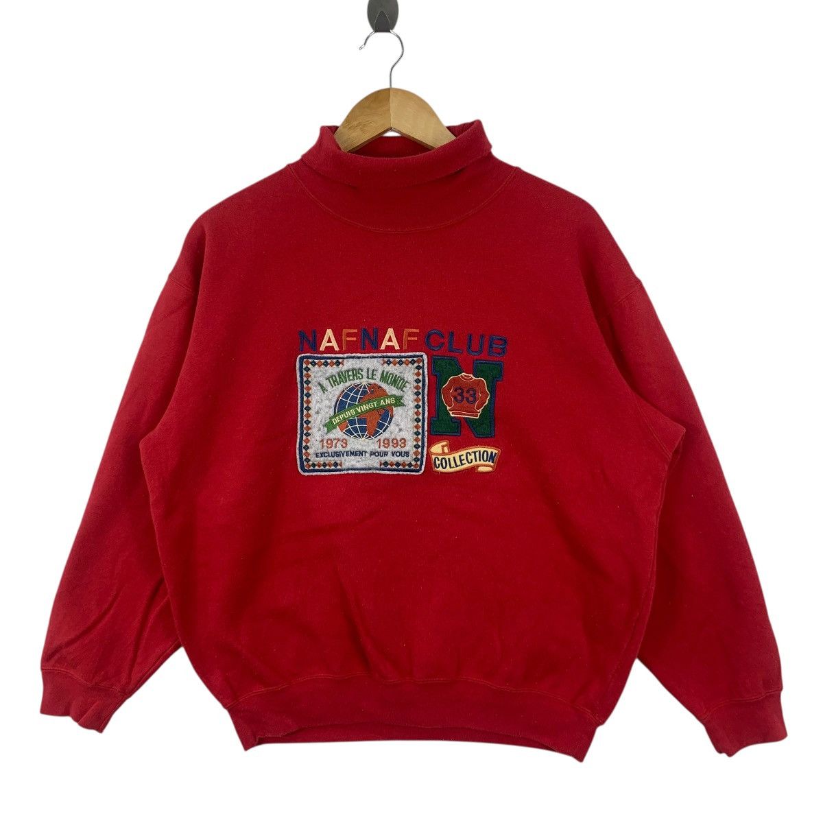 Vintage Vintage 1993 NAF NAF CLUB Embroidered Logo Sweatshirt Size XXL / US 16-18 / IT 52-54 - 4 Thumbnail