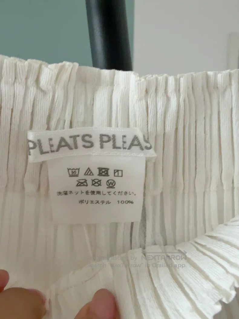 Issey Miyake Issey Miyake White Pleated Straight-Leg Trousers Size 25" / US 0 / IT 36 - 4 Thumbnail
