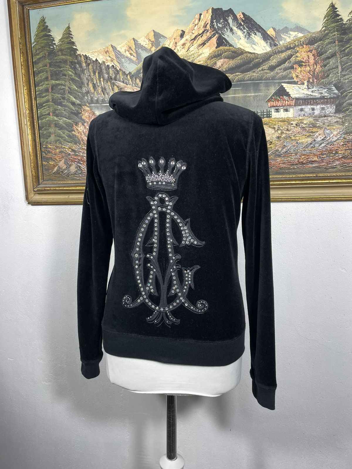 Christian Audigier × Ed Hardy × Vintage Black Vintage Retro Y2K 00s Christian Audigier Zip Up Hoodie Size M / US 6-8 / IT 42-44 - 6 Thumbnail