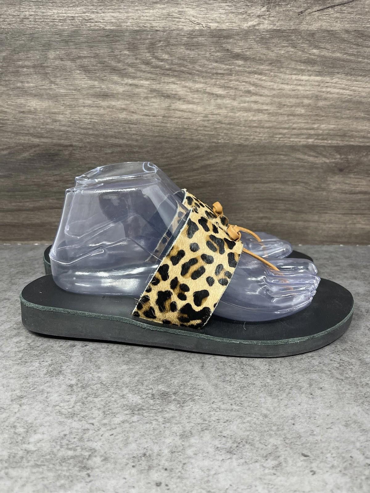 Other Sseko Sandals Womens Size 9 T Strap Leopard Print Black Size US 9 / IT 39 - 5 Thumbnail